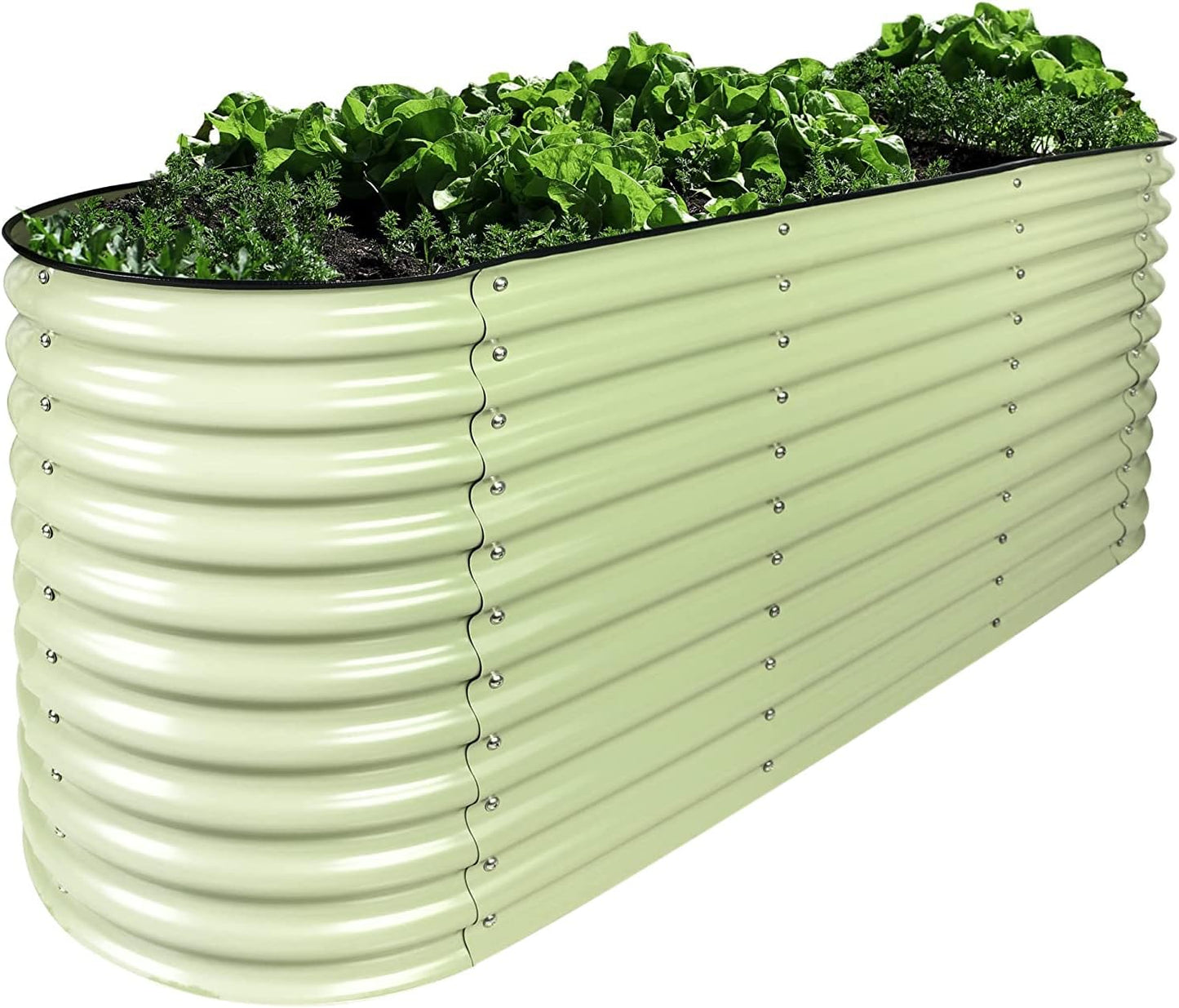 Olle Metal Raised Garden Bed Easy Quick Setup Metal Garden Bed 32" Tall, 12-in-1 for Growing Flowers Herbs DIY Gardening, Sage Green 32" Tall