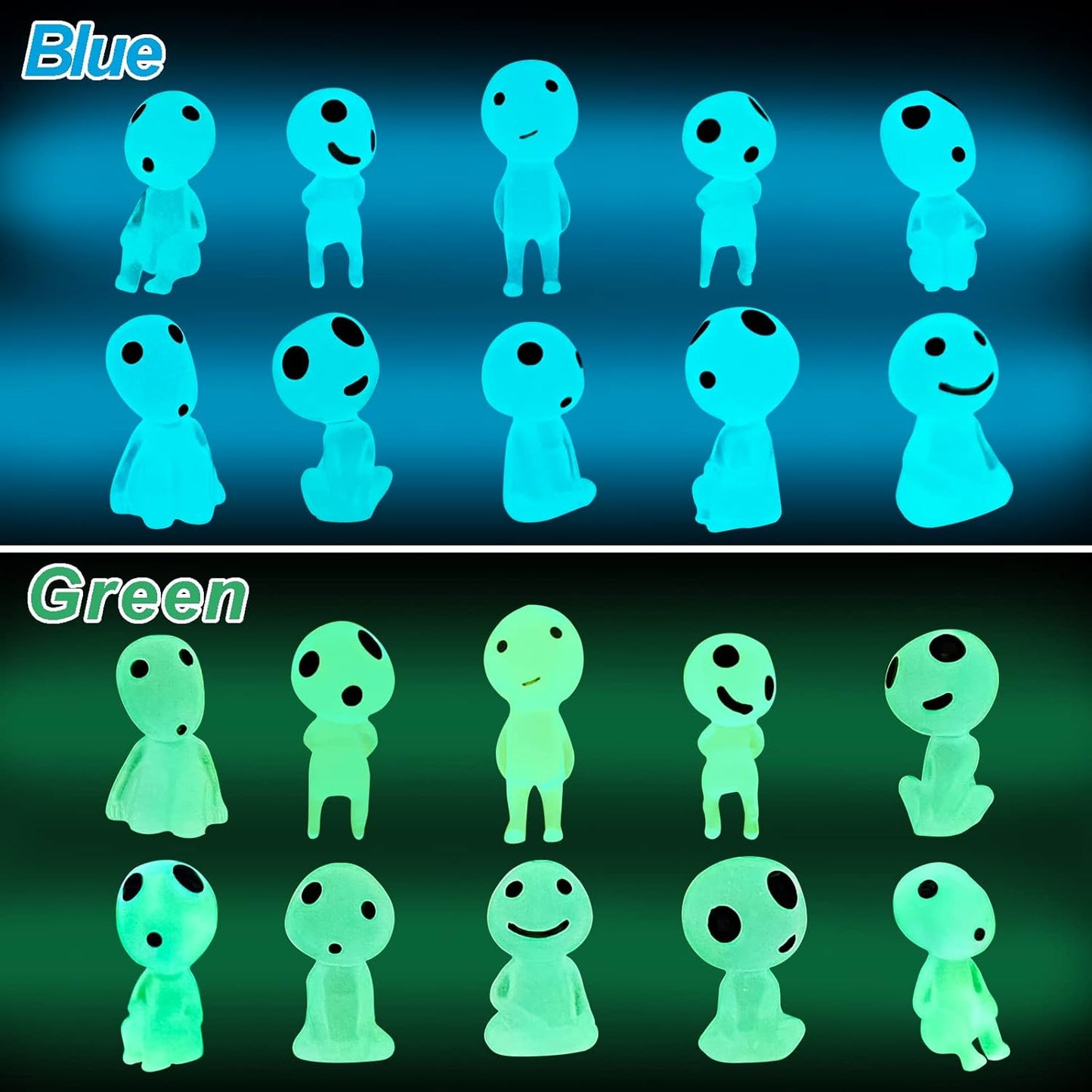 CCINEE 20Pcs Glow in Dark Tree Elves Fairy Luminous Ghost Micro Landscape Accessories Miniature Tree Elves Decoration for Garden Landscape Aquarium Dollhouse Potted Plants Decoration