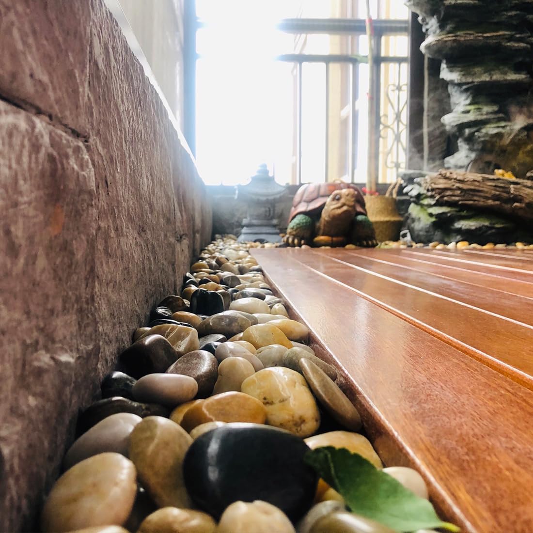 40lbs Large River Rocks for Landscaping, 3-4" Decorative Pebbles for Garden Design, Hand-Picked Smooth Stones for Fish Tank, Flower Pots, Indoor Water Fountains, Pathways, Backyard, Mixed Color