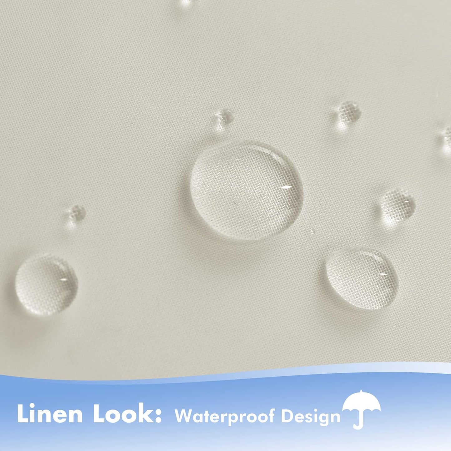 HolidayIdeas Beige Outdoor Sheer Curtains for Patio Waterproof, 6 Panels - 54 x 95 Inch - Light Filtering Voile Outside Curtains Grommet Drapes for Front Porch, Gazebo, Pergola, Backyard