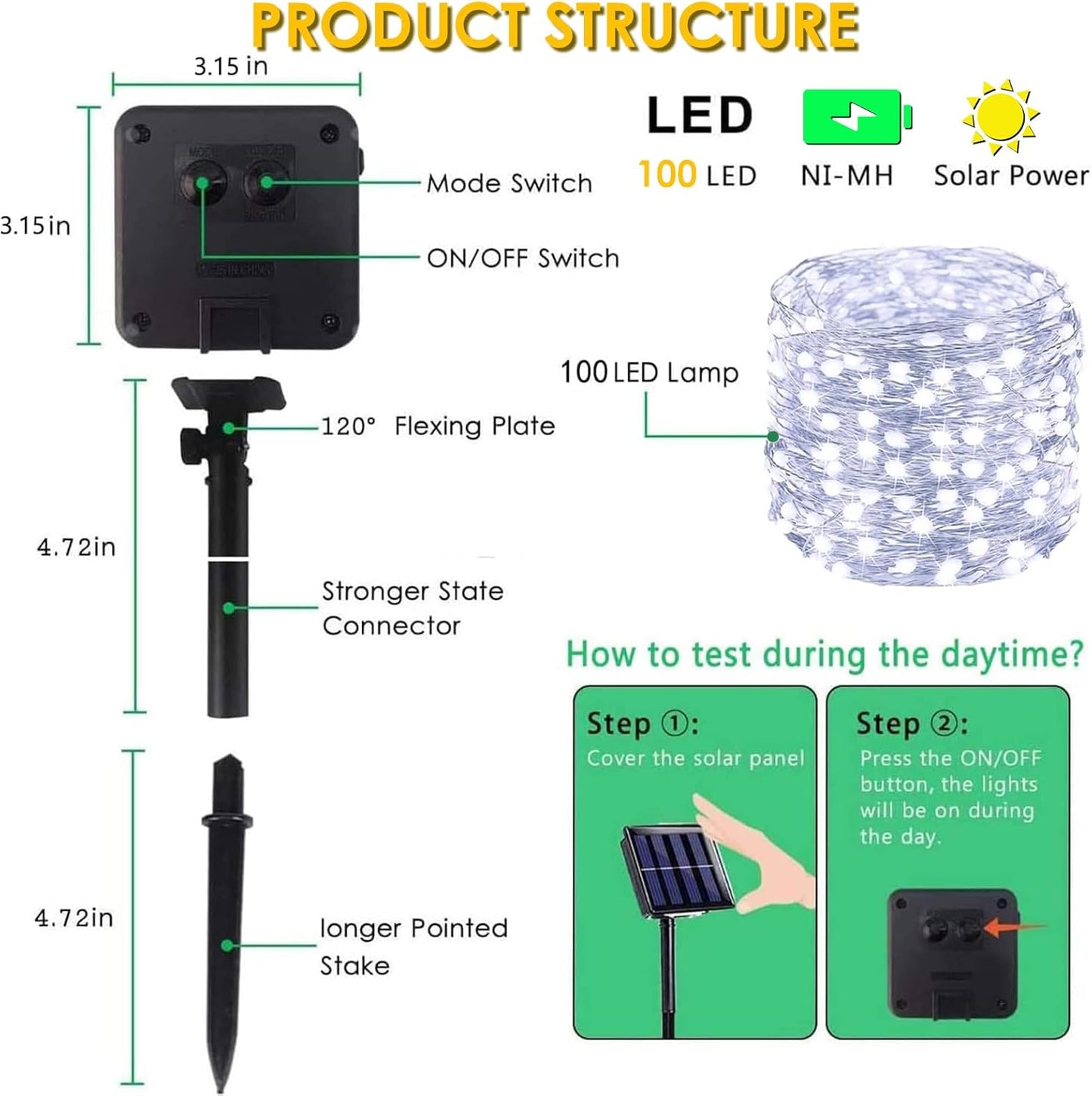 Solar String Lights Outdoor, Upgraded 2-Pack 80FT 200 LED Solar Twinkle Light for Outside, Waterproof Silver Wire 8 Modes Solar Fairy Lights for Garden Patio Tree Christmas Party Wedding (Cool White)