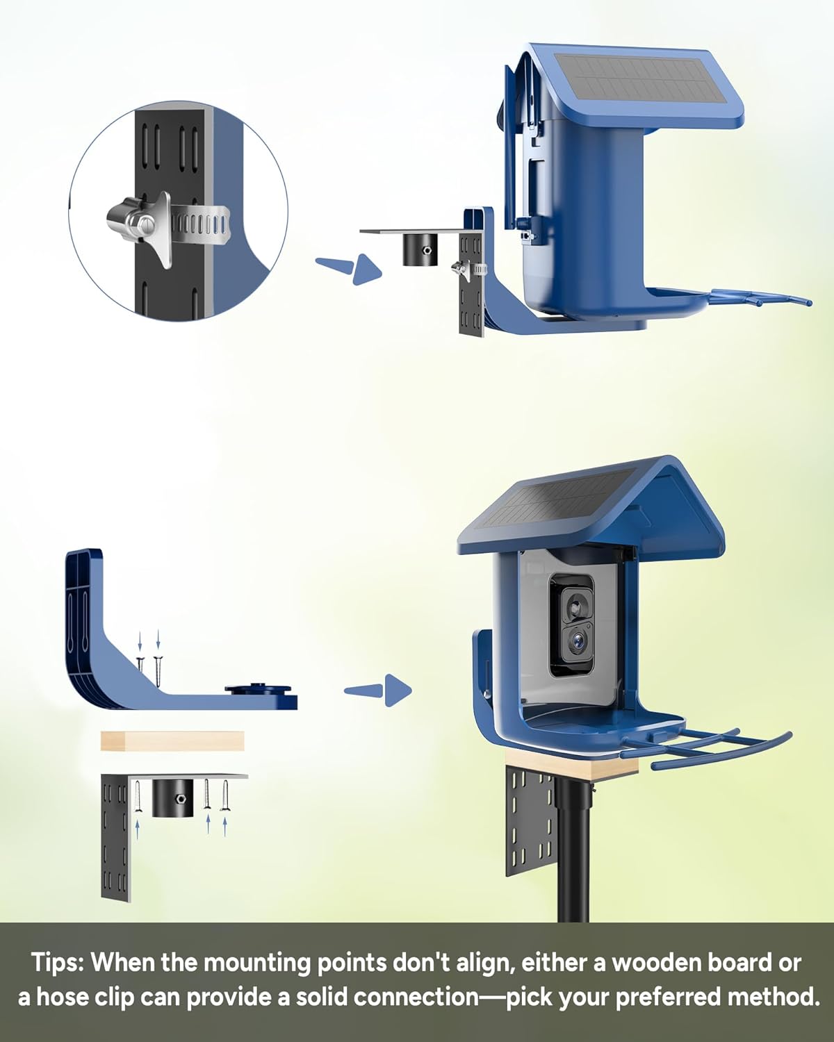 Bird Feeder Pole Stand – 74.5 Inch Height Feeding Station with 1-Inch Dia Heavy Duty for Hanging Feeders, Bird House Pole Mount Kit for Outdoor, Slip-Fit Connection