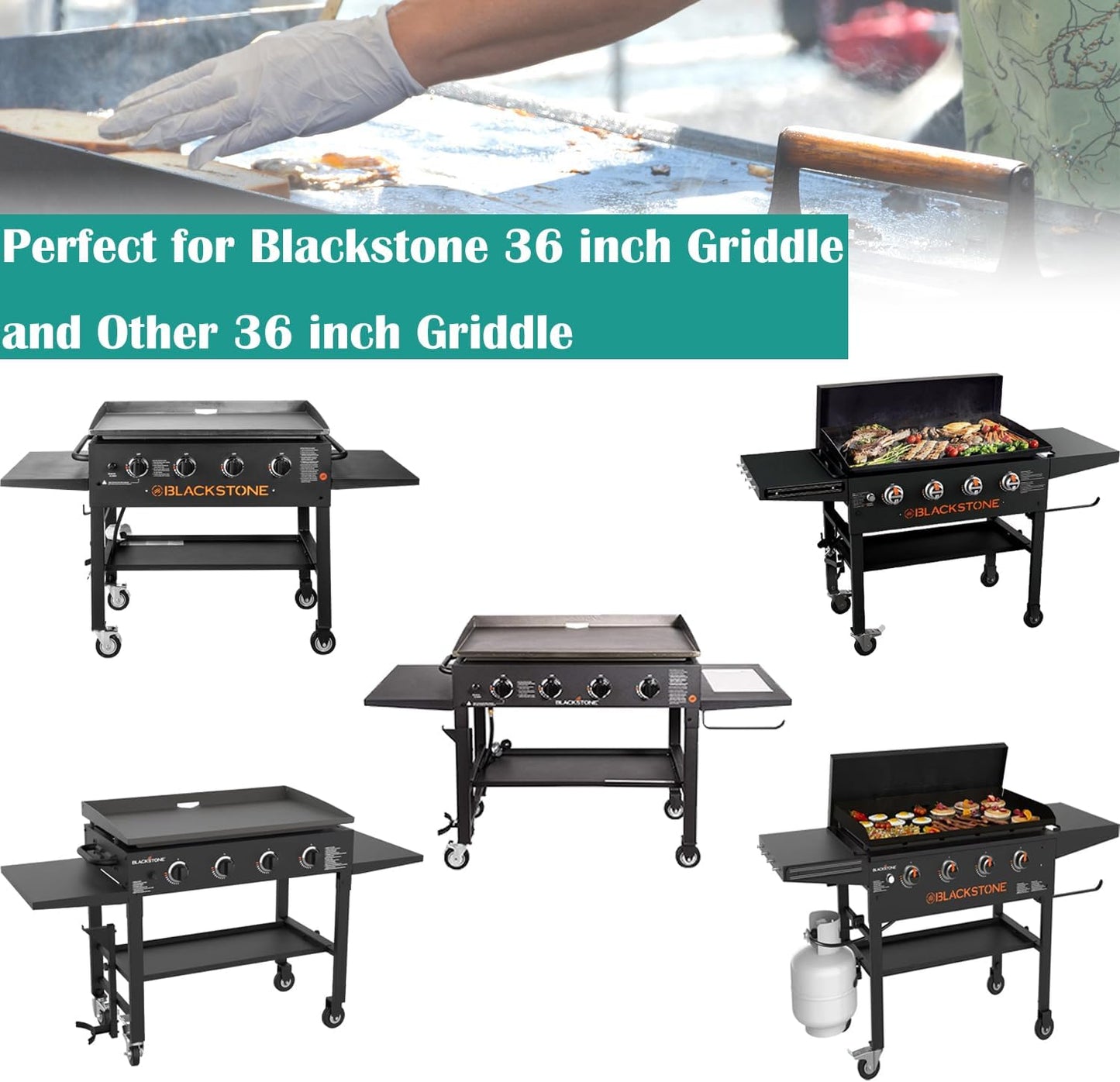 5004 Hard Top Lid for Blackstone 36" Griddle, Fits 36" Front or Rear Grease Griddle, 1528 Flat Top Gas Grill Cover