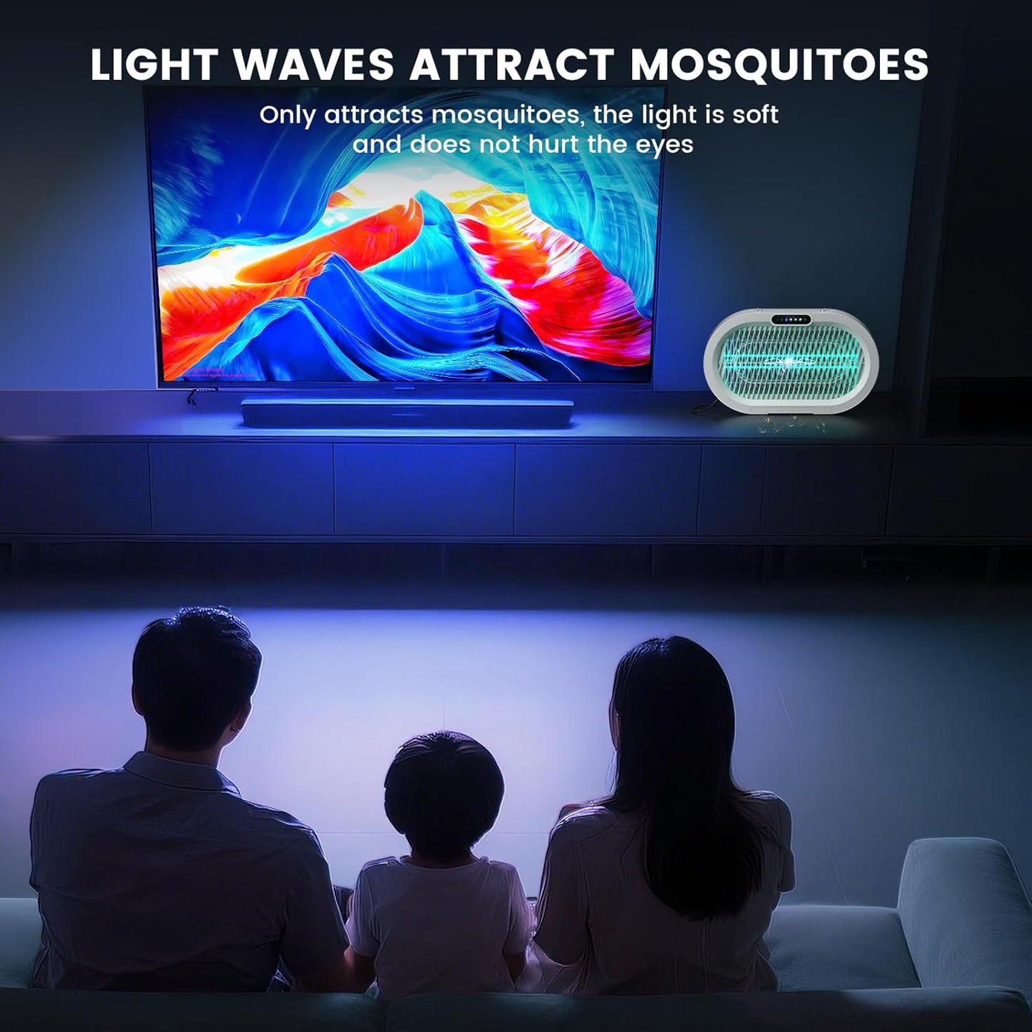 Minimoon Bug Zapper Indoor/Outdoor, High-Voltage Electric Mosquito Killer, Cold Cathode Fluorescent Light - 100,000H Lifespan, 14H Timer with Remote, Fly Trap Mosquito Zapper