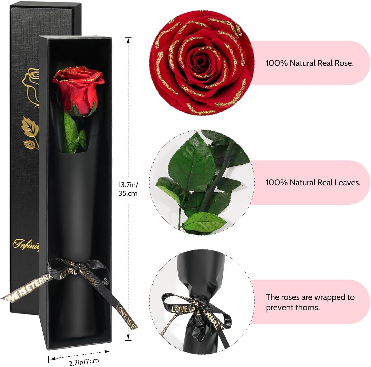Yamonic Rose Gifts for Women, Mothers Day Rose Flowers Gifts for Mom, Real Flower Birthday Gifts for Women,Grandma,Girlfriend,Christmas,Valentine's Day,Anniversary,Preserved Flowers for Delivery Prime