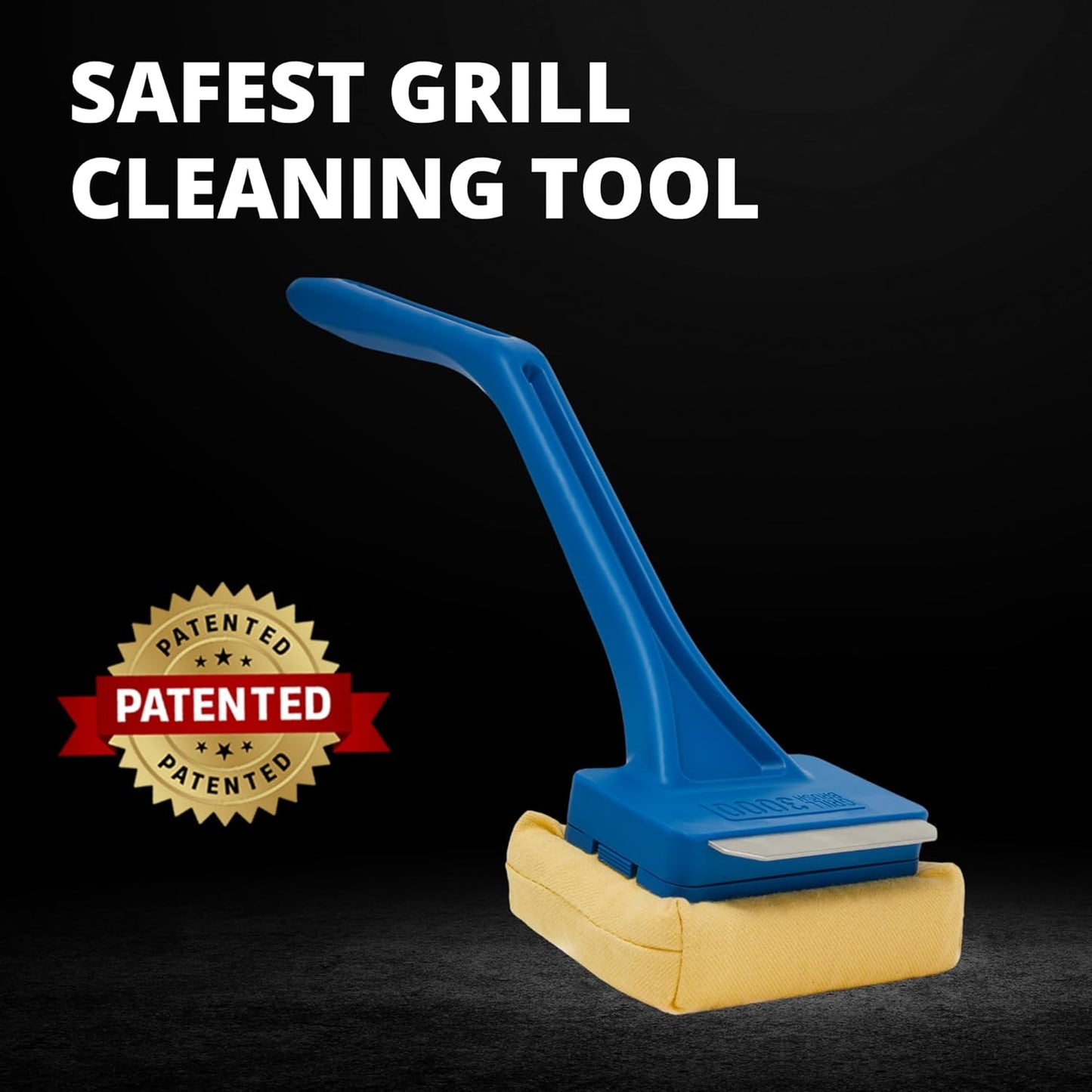Grill Rescue BBQ Replaceable Scraper Cleaning Head, Bristle Free - Safe, Durable and Unique Scraper Tools for Cast Iron or Stainless-Steel Grates, Barbecue Cleaner (GB3000)