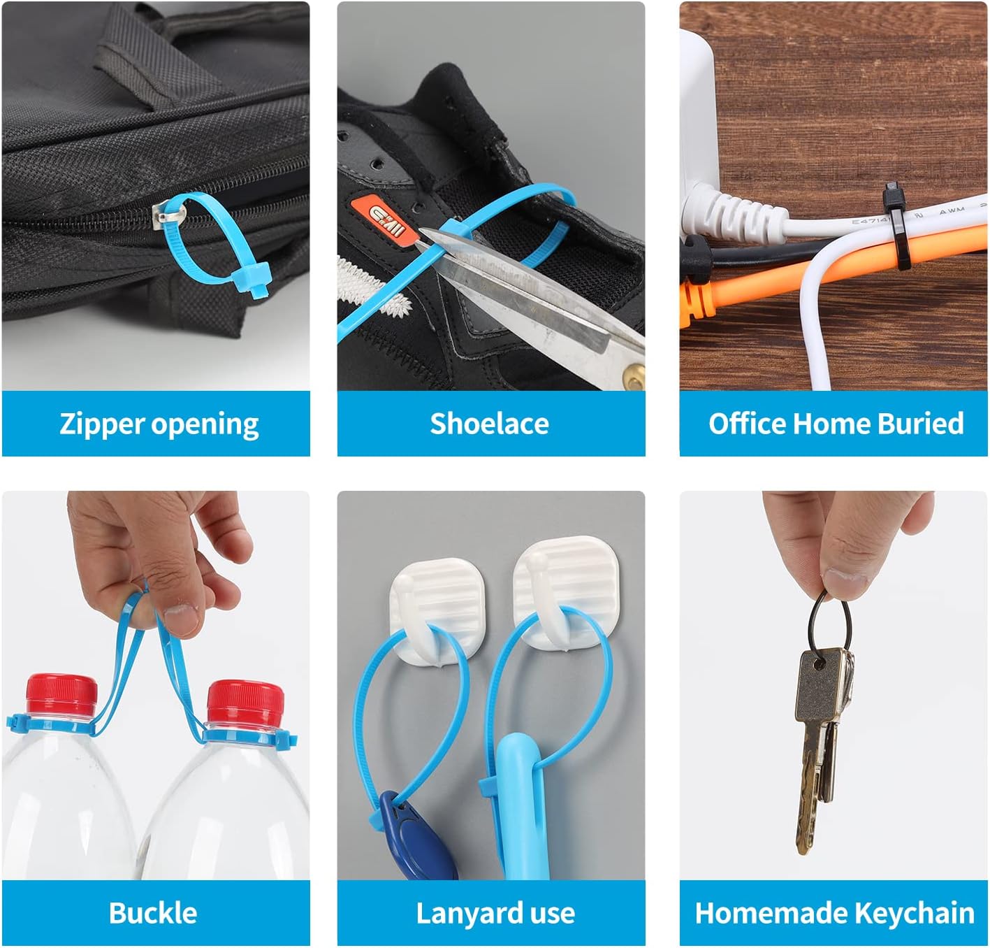 XINGO 100PCS Cable Zip Ties Heavy Duty, Premium Nylon Plastic Wire Ties with 50 Pounds Tensile Strength, Self-Locking Black Nylon Zip Ties for Indoor and Outdoor (8 inch, Brown)