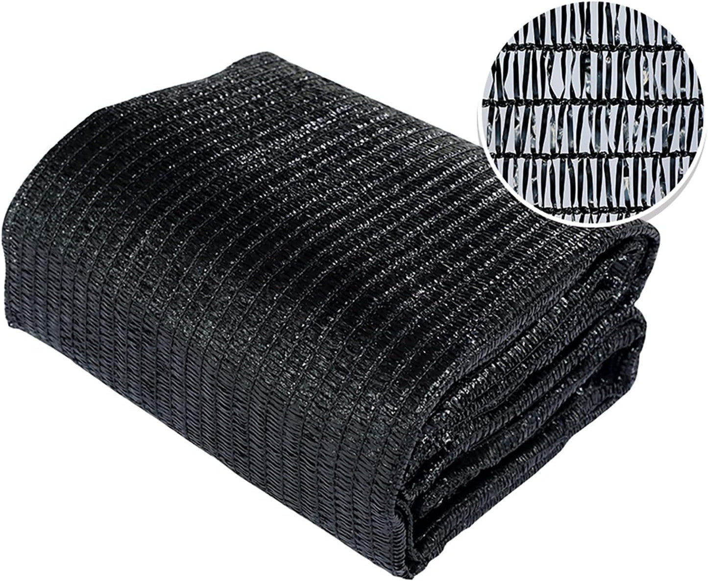 Agfabric 40% Shade Cloth 6.5X 20ft Sun Shade Sunblock Shade Cloth Cover with Clips for Plants, Black
