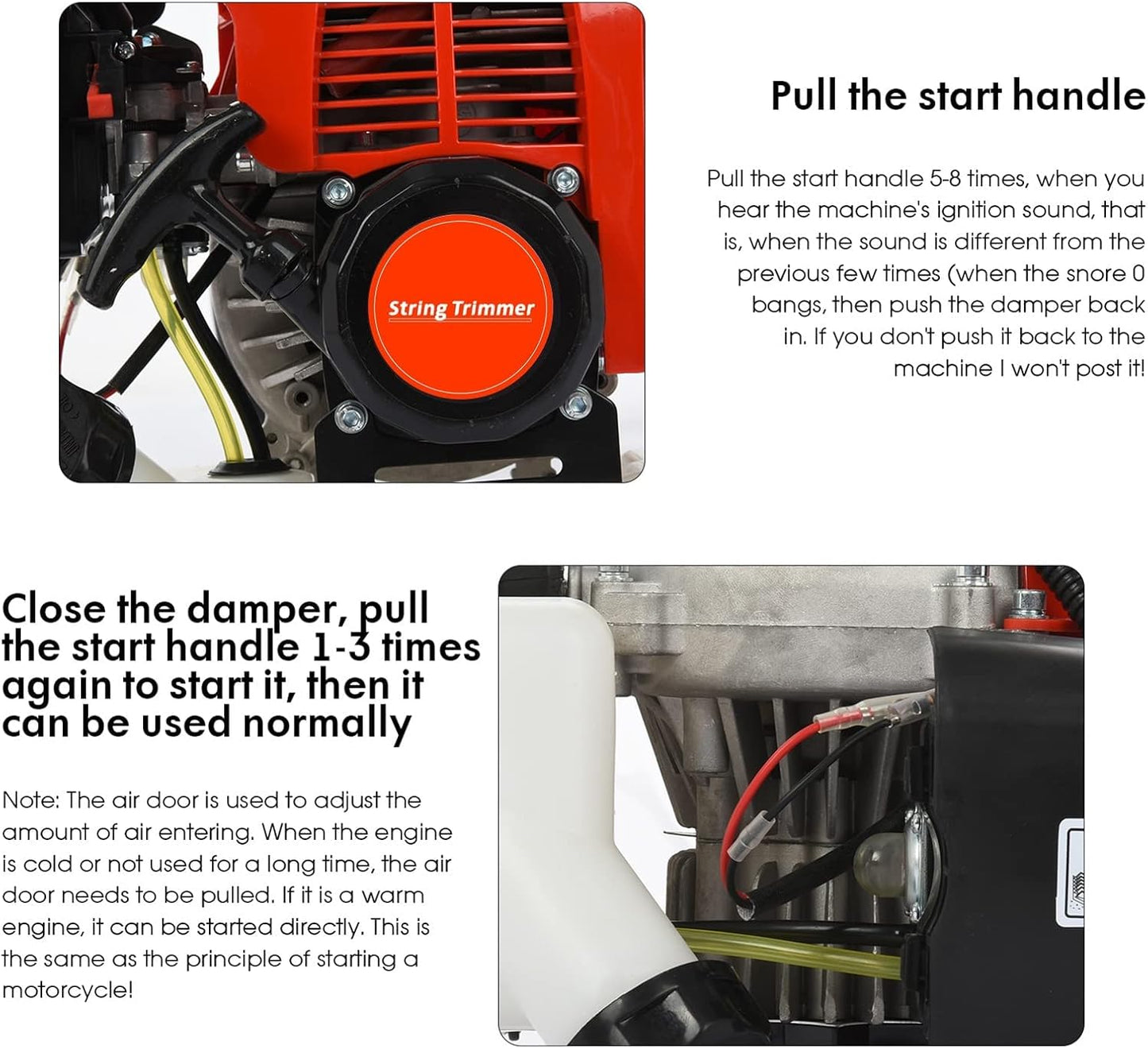 ZEAVAN Gas Weed Eater 52cc 2-Stroke 5 in 1 Multi-Functional Petrol Hedge Trimmer Chainsaw Brush Cutter Weed Wacker Weed Eater Gas Powered for Weed Grass and Bush Shipping from US