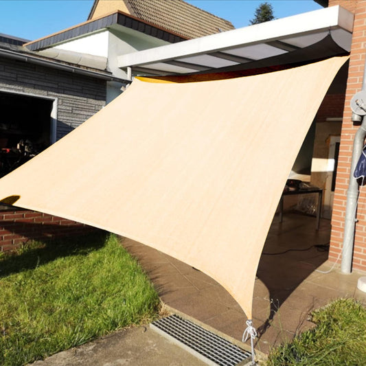 KANAGAWA 22'X24' Cream Custom Size Sun Shade Sail Rectangle UV Block Canopy Cover for Patio Backyard Lawn Garden Outdoor (Customized Available)
