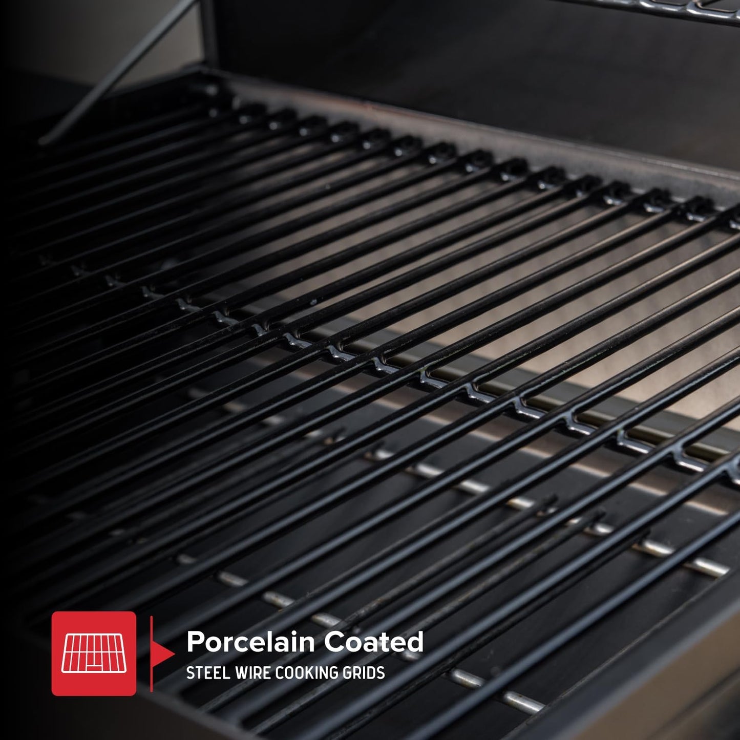 Nexgrill 17.5" Charcoal Grill with Side Shelf, 349 SQ In Cooking Space, Adjustable Chimney, Air Dampers, Temperature Gauge, Warming Rack, Barrel Smoker Grill for Camping, Picnics, and More - 810-0063