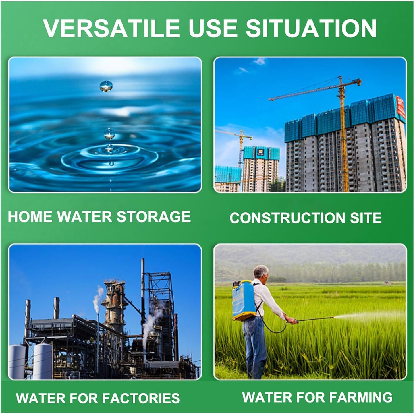 Portable Water Tank Water Storage Tank for Camping with Spigot Hose Plastic Water Container Water Storage Container for Emergency Water Storage Hiking Outdoor(Size:40gallon / 150L)