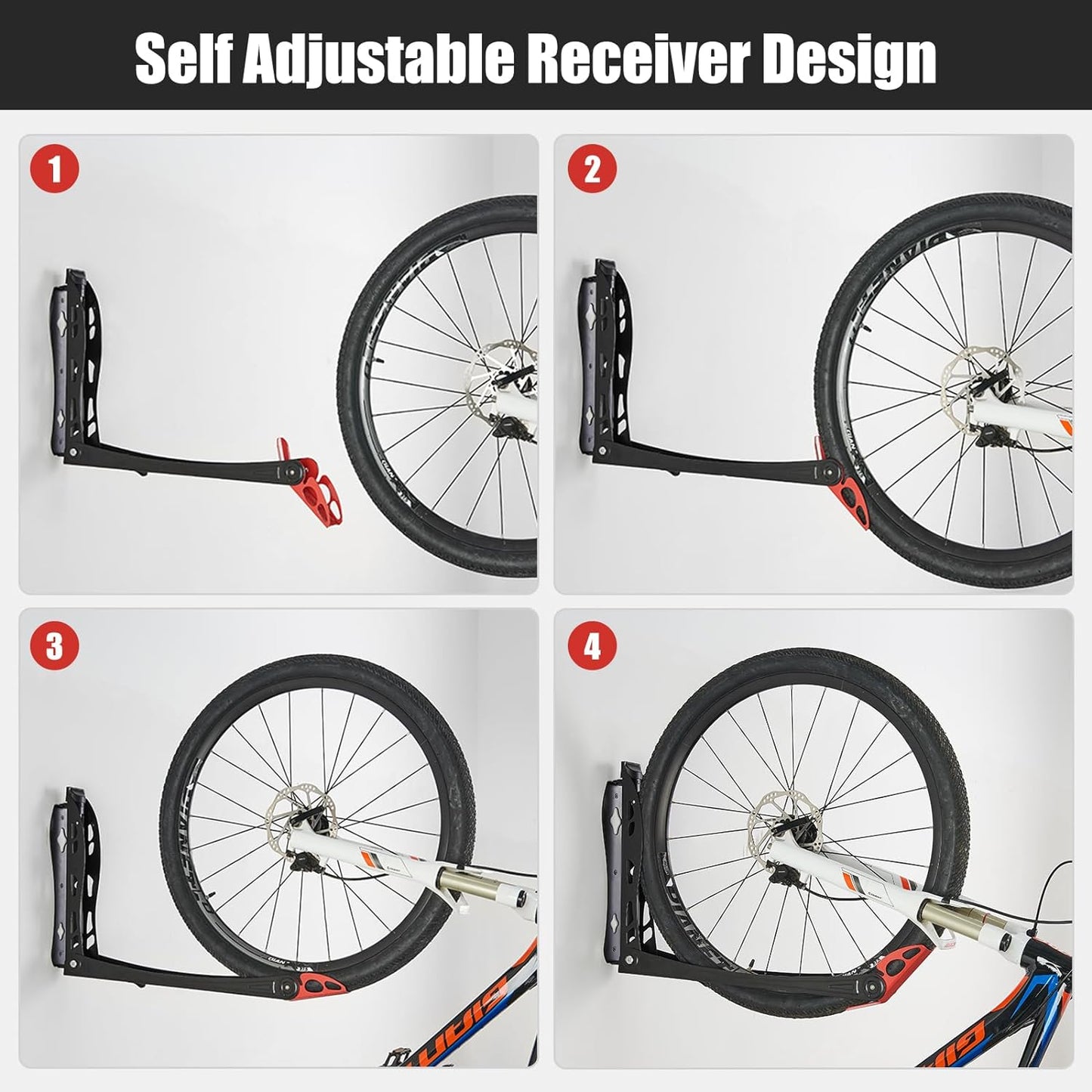 Ultrawall BIKEPAL Swivel Bike Racks - No Lift Wall-Mounted Bike Storage Solution for Home & Garage