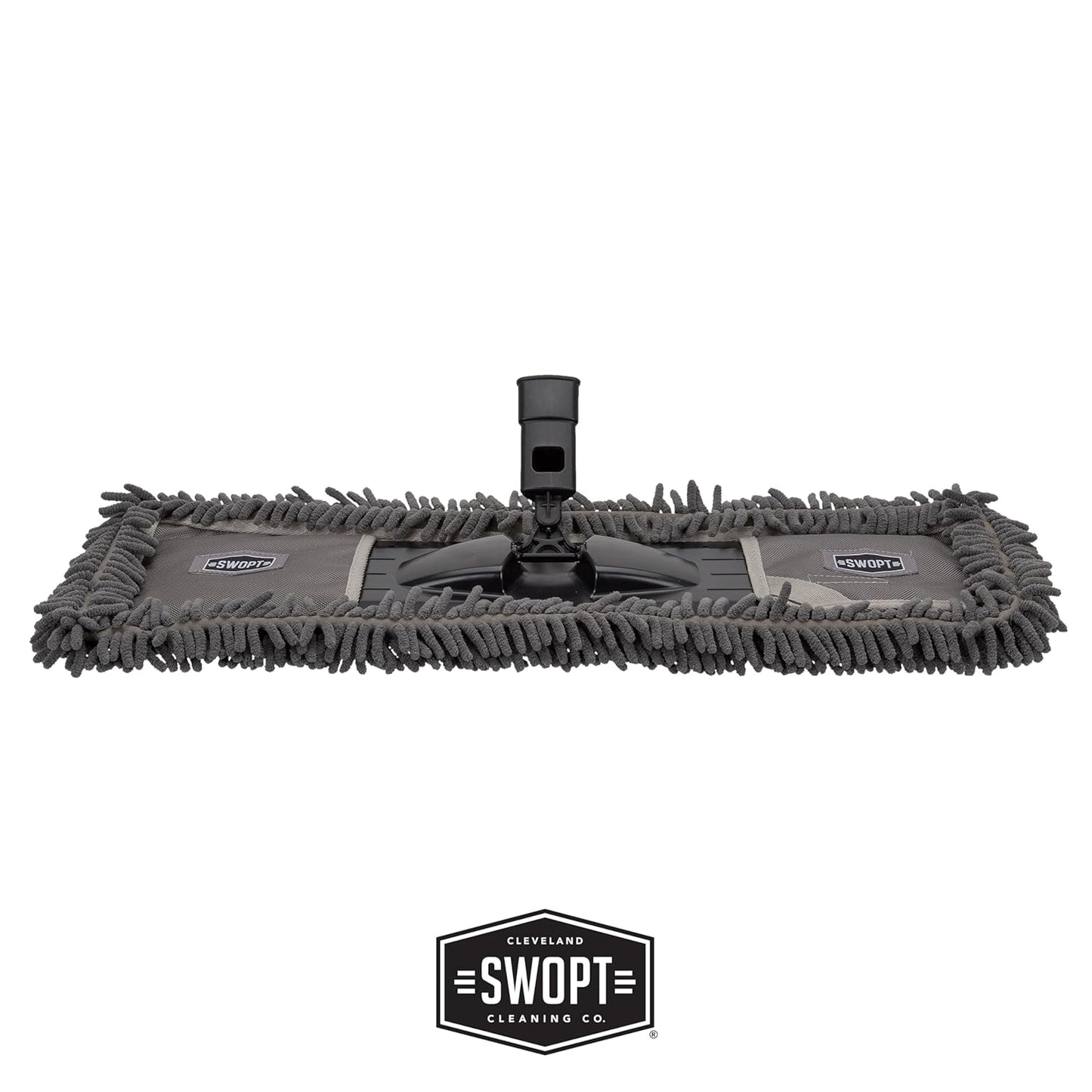 SWOPT 24” Microfiber Dust Mop Head w/Refill — Cleaning Head Interchangeable w/All SWOPT Cleaning Products for Efficient Cleaning & Storage — Mop Provides Lint-Free Cleaning for Wood, Laminate, Tile