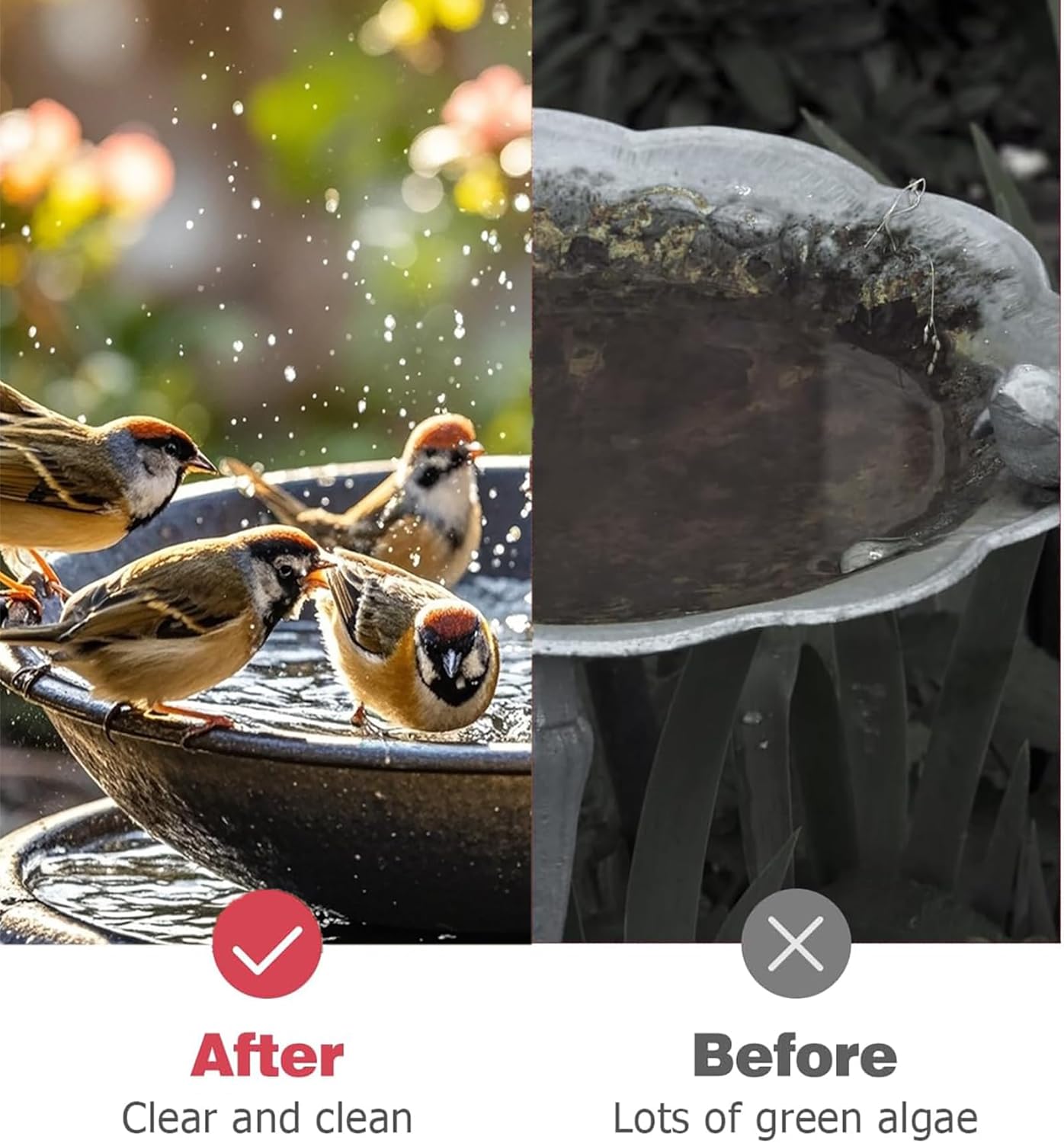 Copper Bird Bath Purification Disk, Water Wiggler for Bird Bath, Bird Bath Copper Disk, 1mm Reinforced 99% Pure Copper Cleaning Disk, Universal Fit for Outdoor Birdbaths, 4 Inch in Diameter (G)