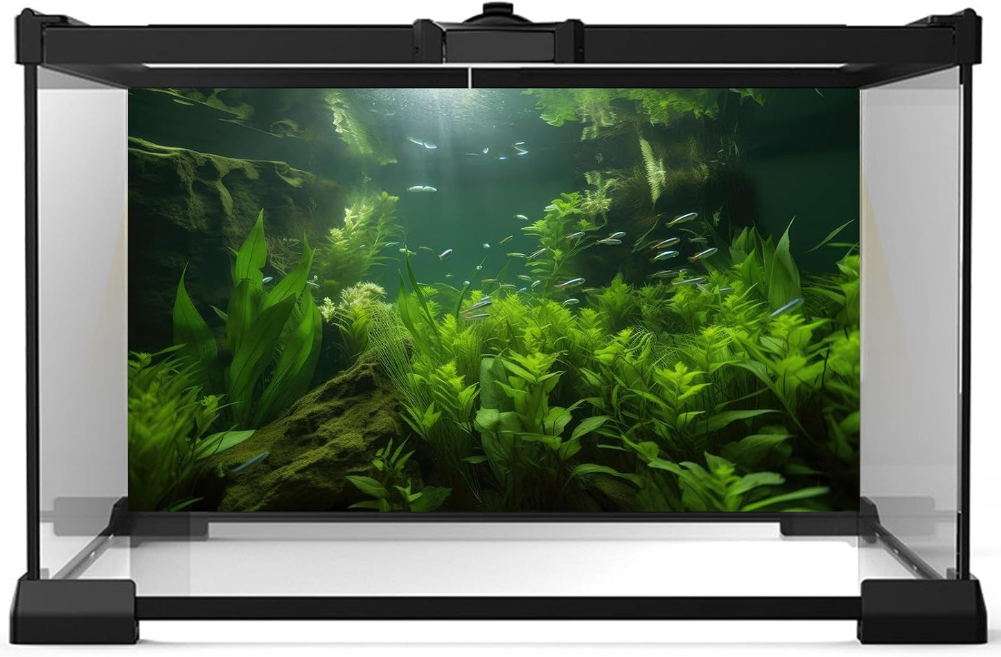 Aquarium Background Lush Aquatic Plants Seagrasses Terrarium Background Redwood Root Moss Tropical Style Green Underwater Plants Fish Tank Background Under The Sea Reptile Tank Backdrop 72x16in
