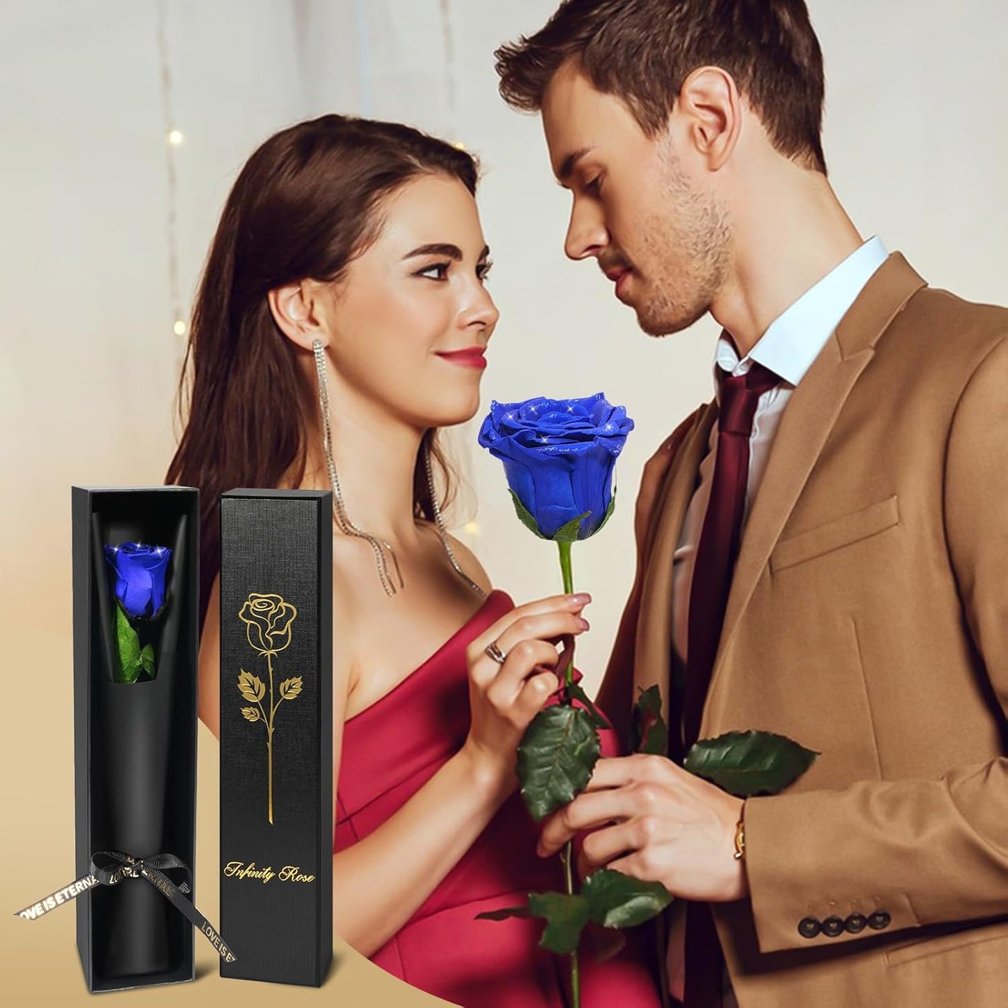 Yamonic Preserved Flower Rose Birthday Gifts for Women, Mothers Day Rose Flowers Gifts for Mom, Real Flower for Women, Grandma, Wife, Girlfriend Gifts for Christmas, Valentine's Day