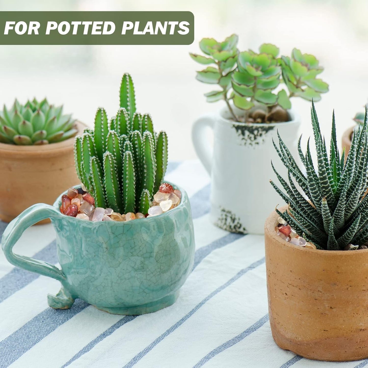 Halatool Crystal Pebbles 6 LB Bulk Bag 0.27"-0.79" Natural Landscaping Pebbles Aquarium Gravel Decorative Polished Stone Suitable for Plants Home Decoration DIY Handmade Fish Tanks Vase Filler