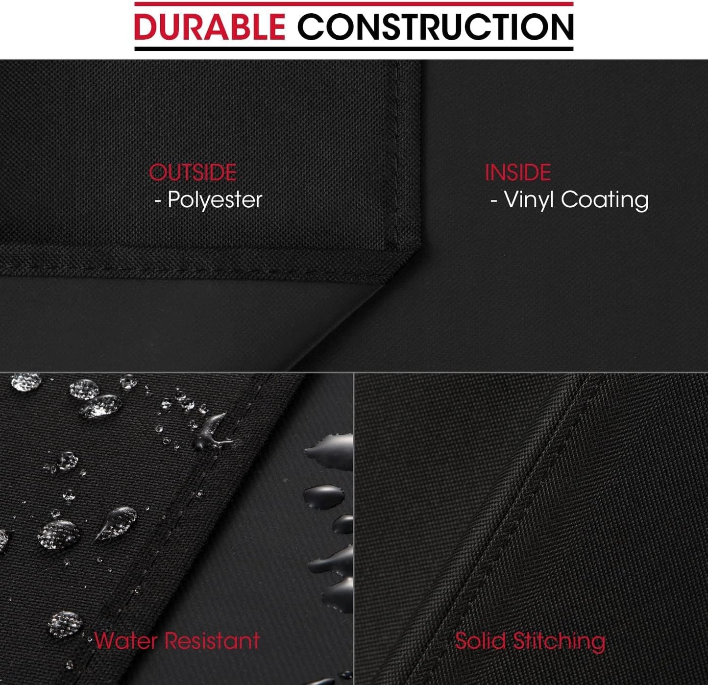 Unicook Heavy Duty Waterproof Barbecue Gas Grill Cover, 65-inch BBQ Cover, Special Fade and UV Resistant Material, Durable and Convenient, Fits Grills of Weber Char-Broil Nexgrill Brinkmann and More