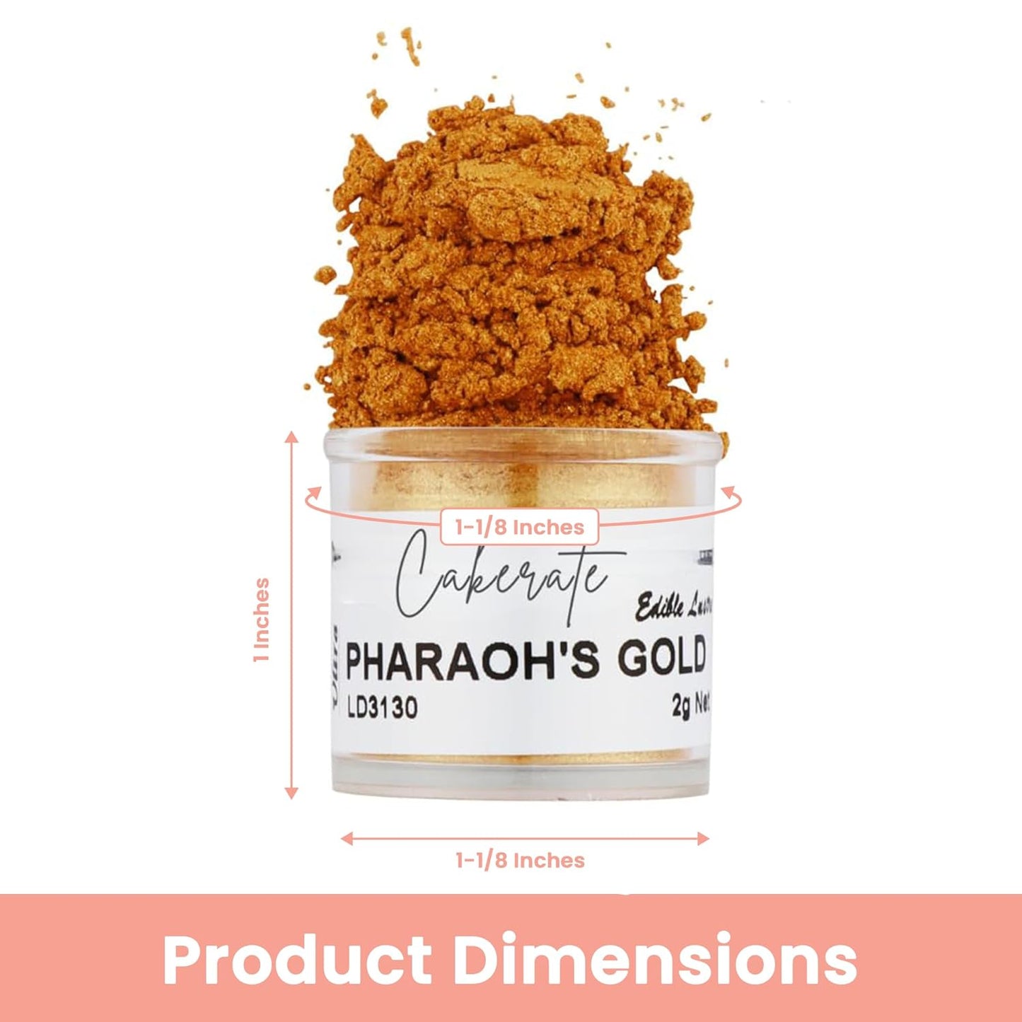 Ultra Silk & Pharaoh's Gold Luster Dust for Baking (2 Pack) – Edible Glitter for Cake Decorating, Fondant, Cupcakes, Drinks & Desserts – Kosher, Vegan, Food-Safe Metallic Dust - 2 grams, Highly Concentrated