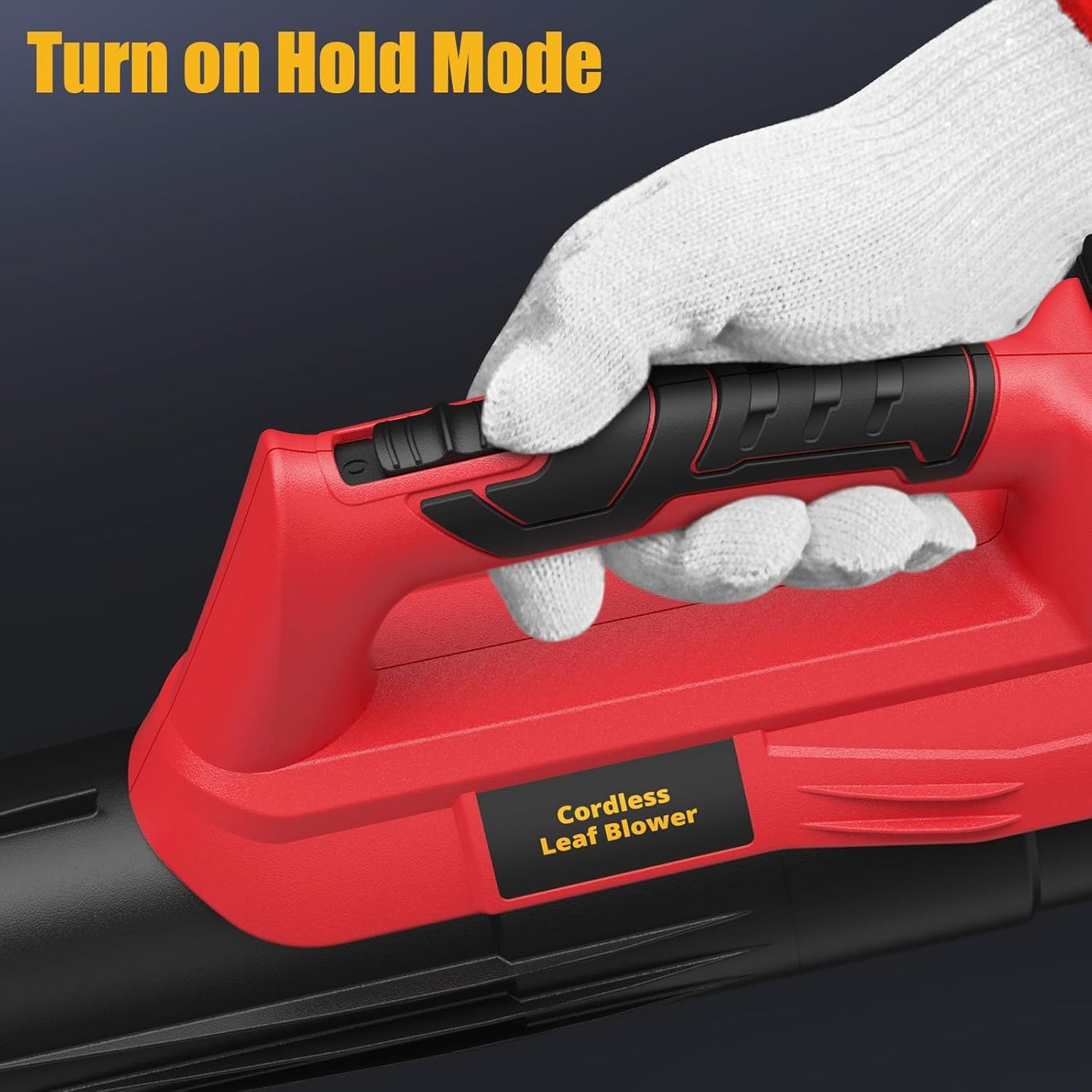 Cordless Leaf Blower for Milwaukee 18V Battery, 450CFM Electric Leaf Blower with 130MPH, Copper Motor, Handheld for Lawn Care, Yard (Battery Not Included) (Red)