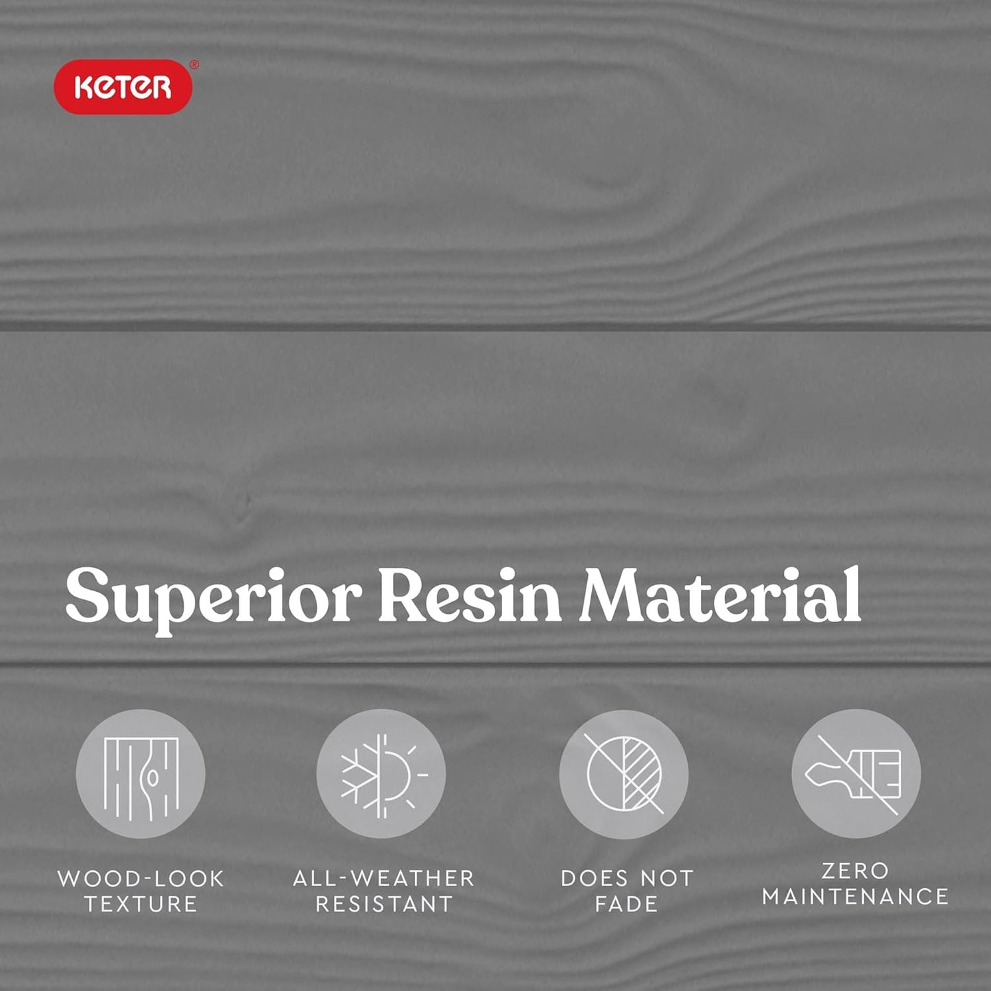 Keter Westwood 150 Gallon Resin Large Outdoor Storage Box for Patio Furniture, Outdoor Cushions, Garden Tools and Pool Floats, Light Grey