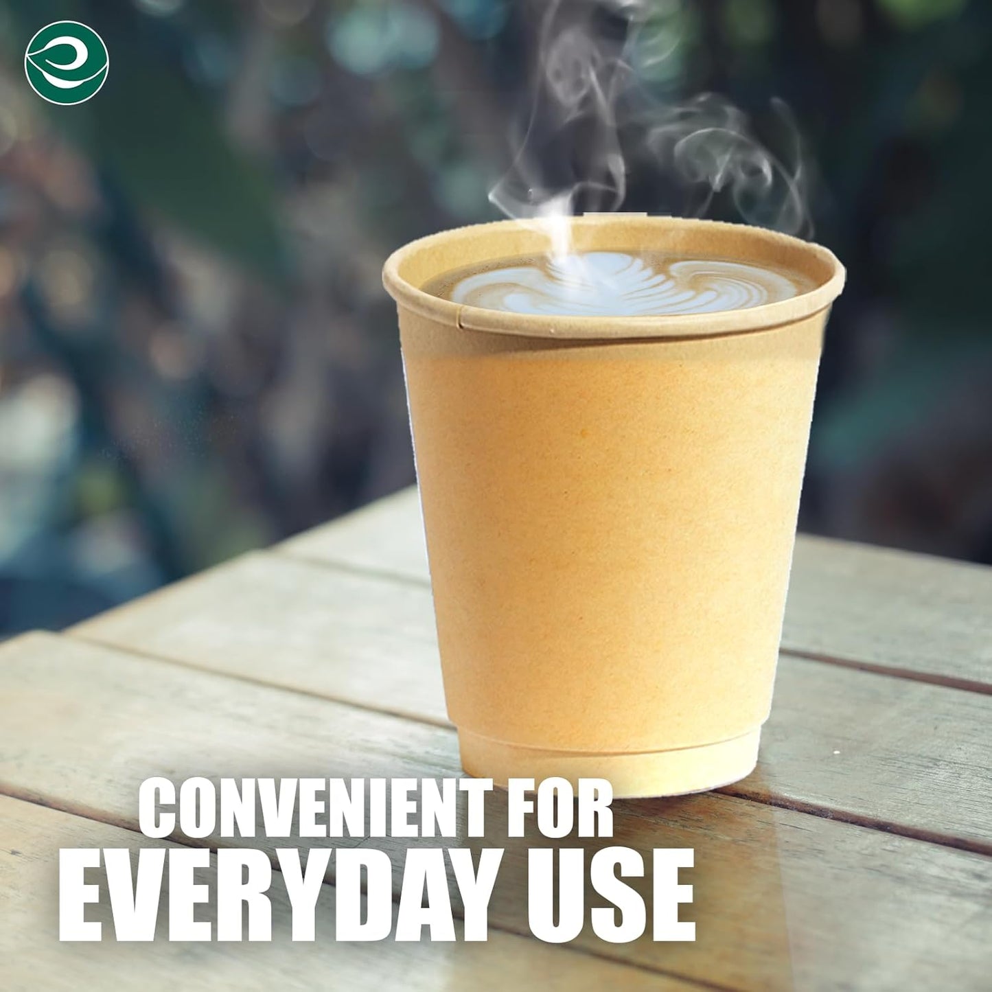 ECO SOUL 100% Compostable Plant-Based 8oz Hot Cups | (100 Count, 8 oz Hot Cups) | Disposable Bagasse Paper Cups | Eco-friendly Cups | Sturdy, Microwave & Oven Safe