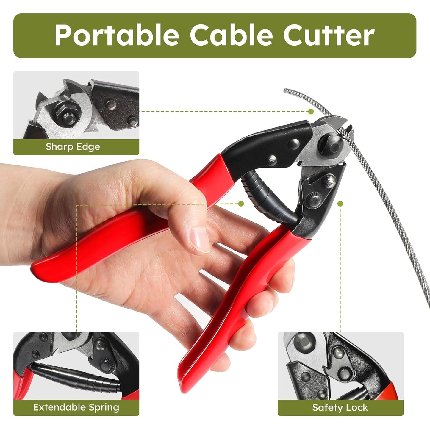 500FT 1/8" T316 Stainless Steel Cable, Wire Rope Aircraft Cable for Deck Cable Railing Kit and DIY Balustrades, 7x7 Strands Construction, Comes with a Cutter