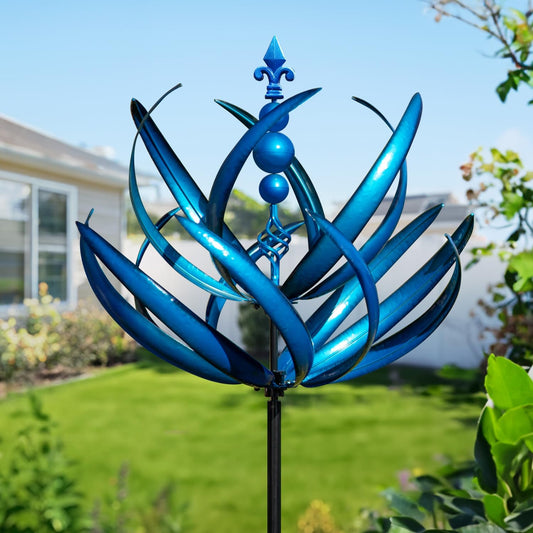 LimeHill Wind Spinner for Yard and Garden - Large Metal Kinetic Wind Sculptures, Yard Art Outdoor Decor (27 x 91 inches)