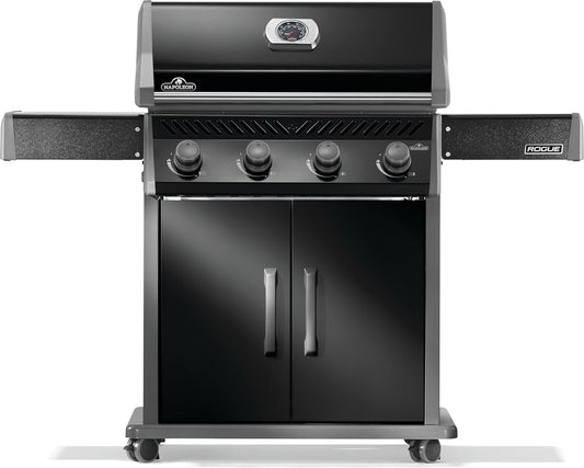 Napoleon Rogue 525 Propane Gas Grill, Black, Durable 4-Burner BBQ