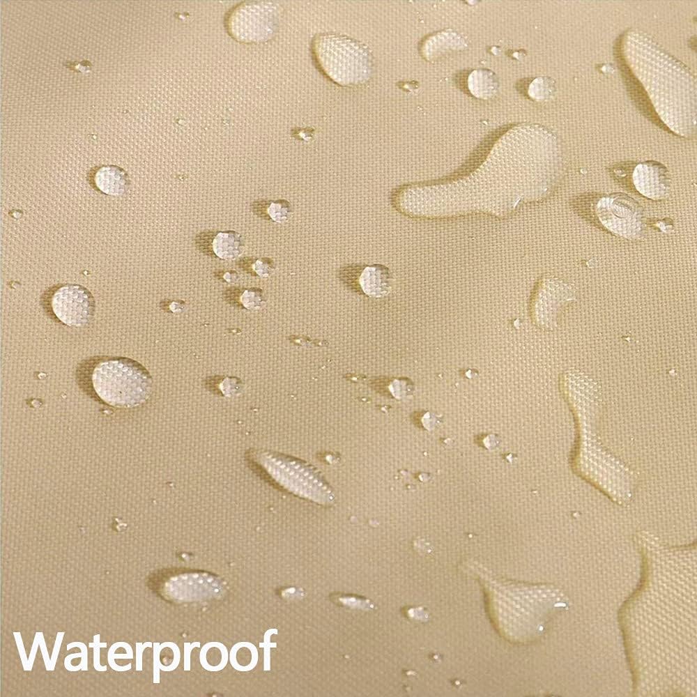 Outdoor Slim-Fold Cook Station Cover Waterproof Heavy Duty Portable Outdoor Folding Grill Table Cover, Beige