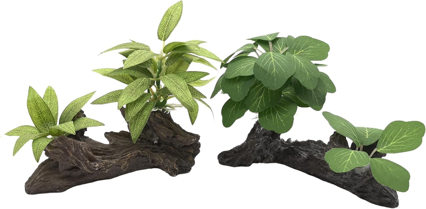 M2cbridge Artificial Fish Tank Plants Silk Aquarium Plastic Plant Aquatic Water Grass Foreground Decor(2PCS Big Green)