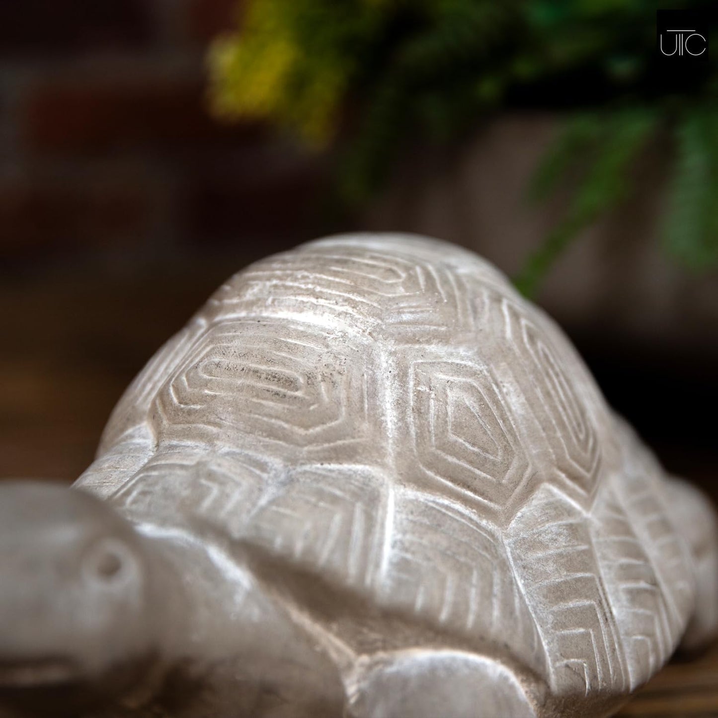 Modern Small Terracotta Turtle Figurine, Unique Cement Figurines, Handcrafted Decorative Gray Concrete Finish Sculpture for Home, Garden,Office: 11.75"x6.75"x5.75"H