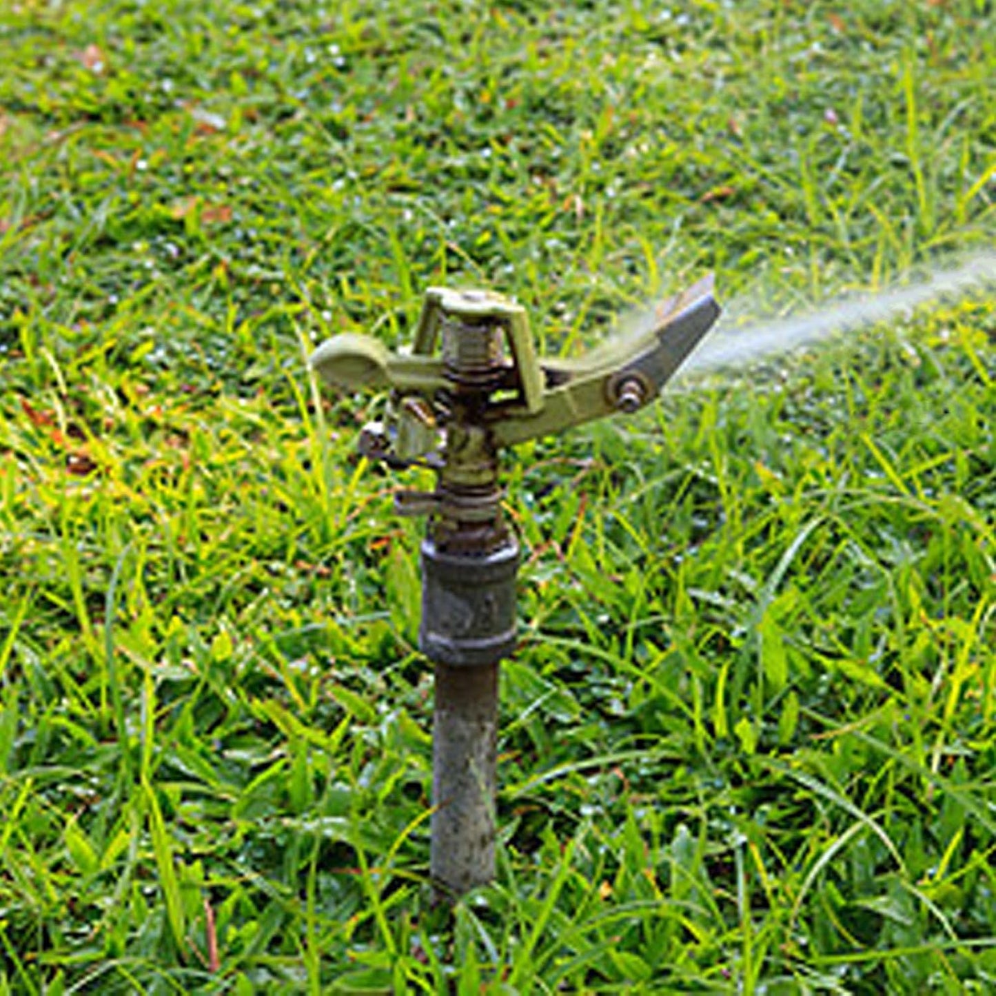 1/2 Inch Brass Impact Sprinkler with Nozzles Adjustable 0-360 Degree Coverage Pattern Heavy Duty Lawn Sprinkler Head for Yard Lawn Grass Patio Garden Irrigation (1Pcs)