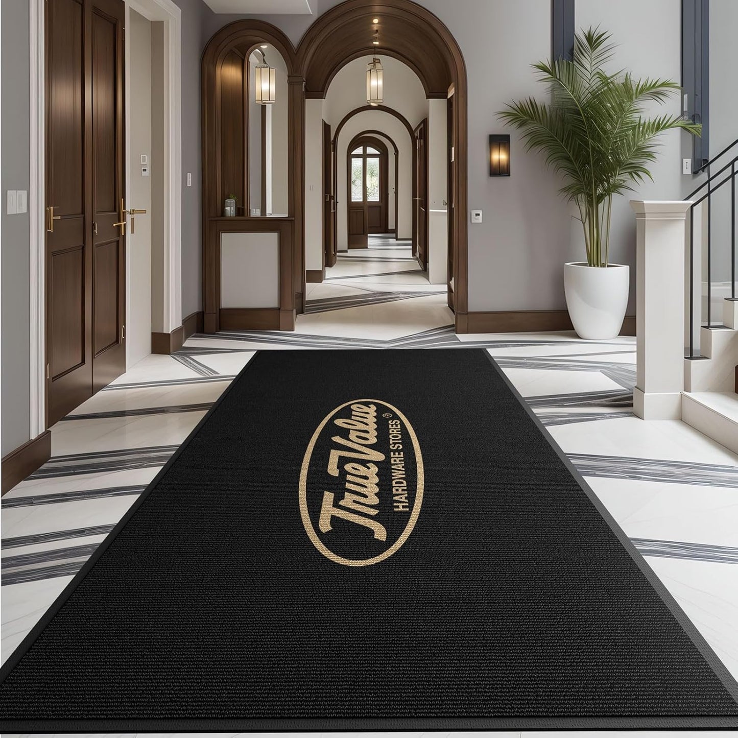 Custom Commercial Grade Area Rug Floor Entryway Door Mat Welcome Carpet for Business Home Indoor/Outdoor Runner Non Slip Washable Durable