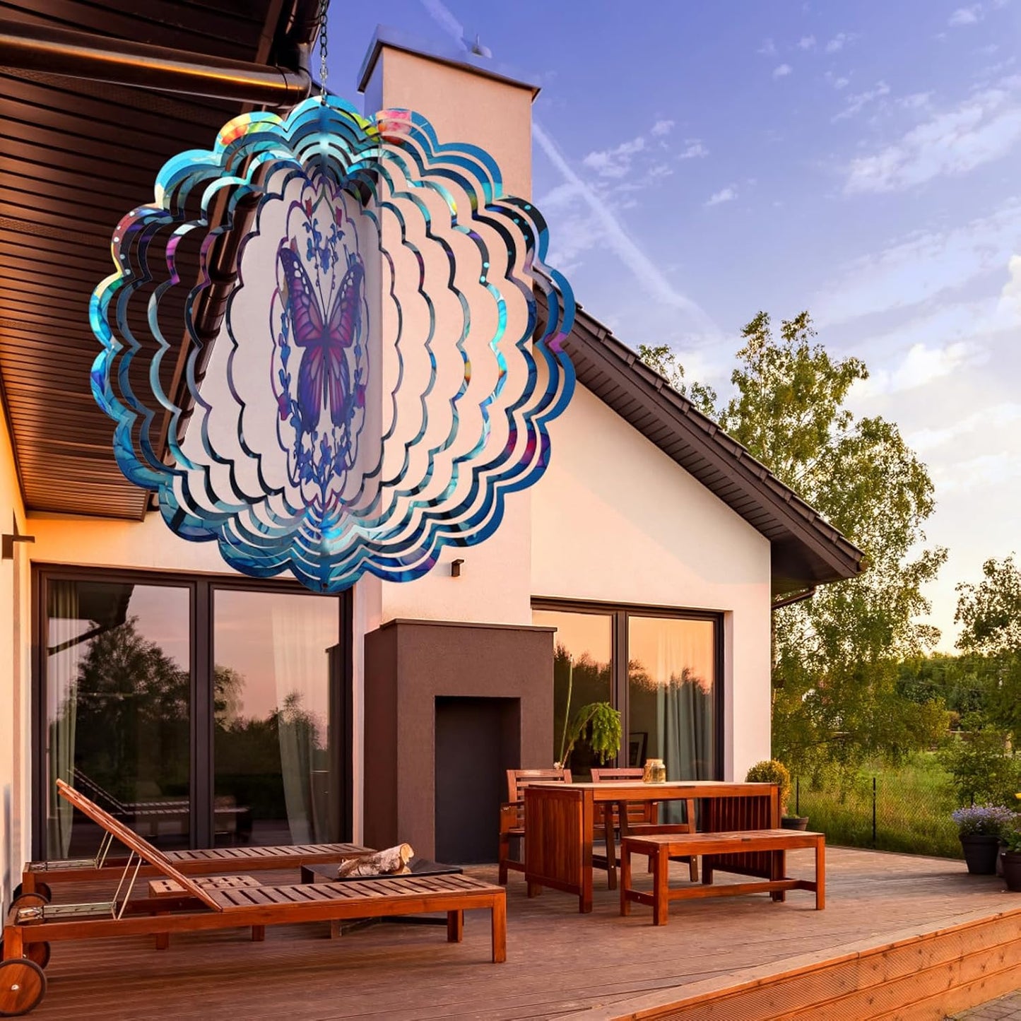 Wind Spinners Outdoor Butterfly - Birthday Gifts for Women Mom Wife Grandma, Hanging Wind Sculptures Wind Spinners, 12 inch 3D Wind Spinner for Garden Decor for Outside, Garden, Patio, Yard, Outdoor