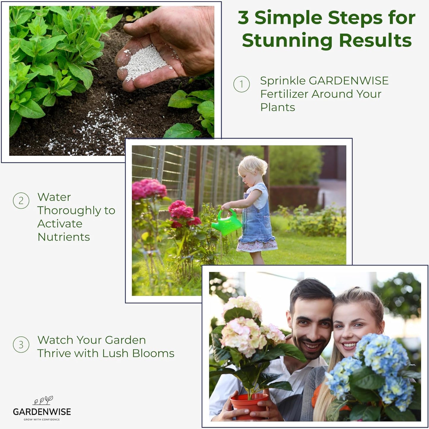 Slow Release Hydrangea Fertilizer with Iron & Sulfur – Indoor & Outdoor Soil Acidifier for Miracle Growth (5 qt)