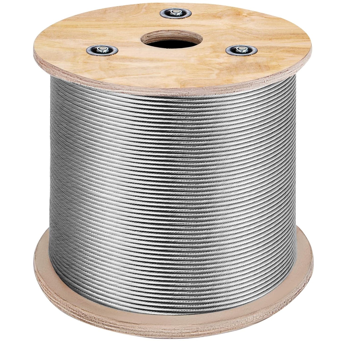 Mophorn Stainless Steel Cable Railing 1/8"x 500ft, Wire Rope 316 Marine Grade, Braided Aircraft Cable 7x7 Strands Construction for Deck,Rail,Balusters,Stair,Handrail,Porch,Fence