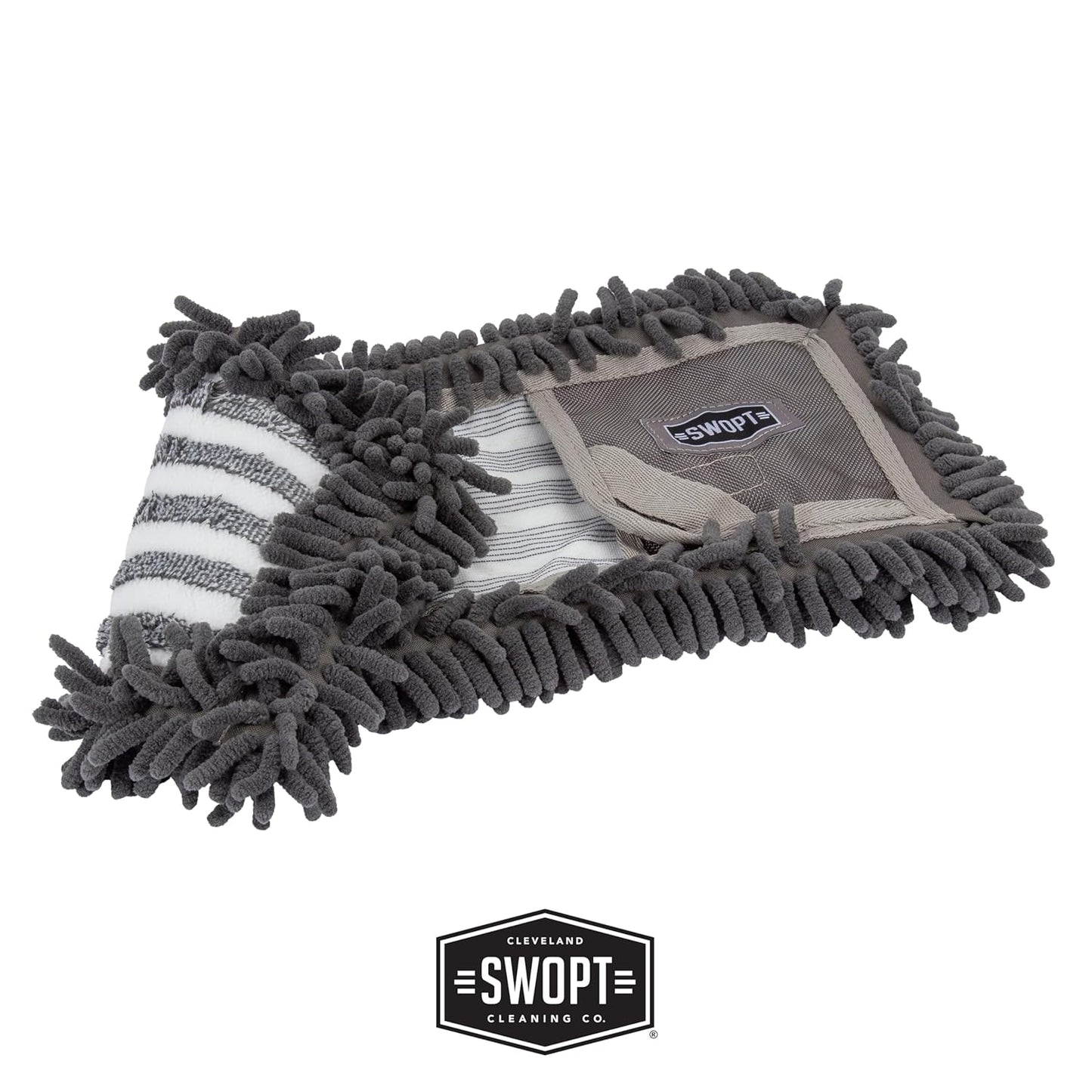 SWOPT 18” Microfiber Dust Mop Refill – Cleaning Pad for Use on Wood, Laminate, Tile – Interchangeable with All SWOPT Cleaning Products for More Efficient Cleaning and Storage