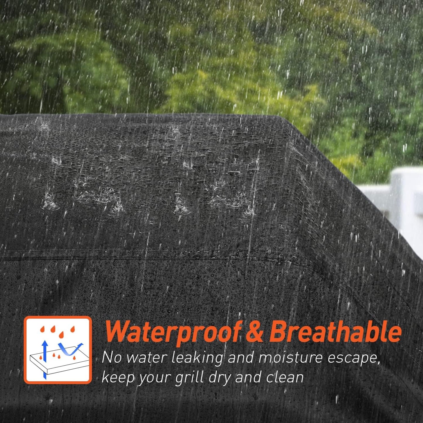 Small Grill Cover 32 Inch, Heavy Duty Waterproof 2 Burner BBQ Gas Outdoor Barbecue Cover, Compatible with Weber Char Broil Nexgrill Grill with Collapsed Side Tables