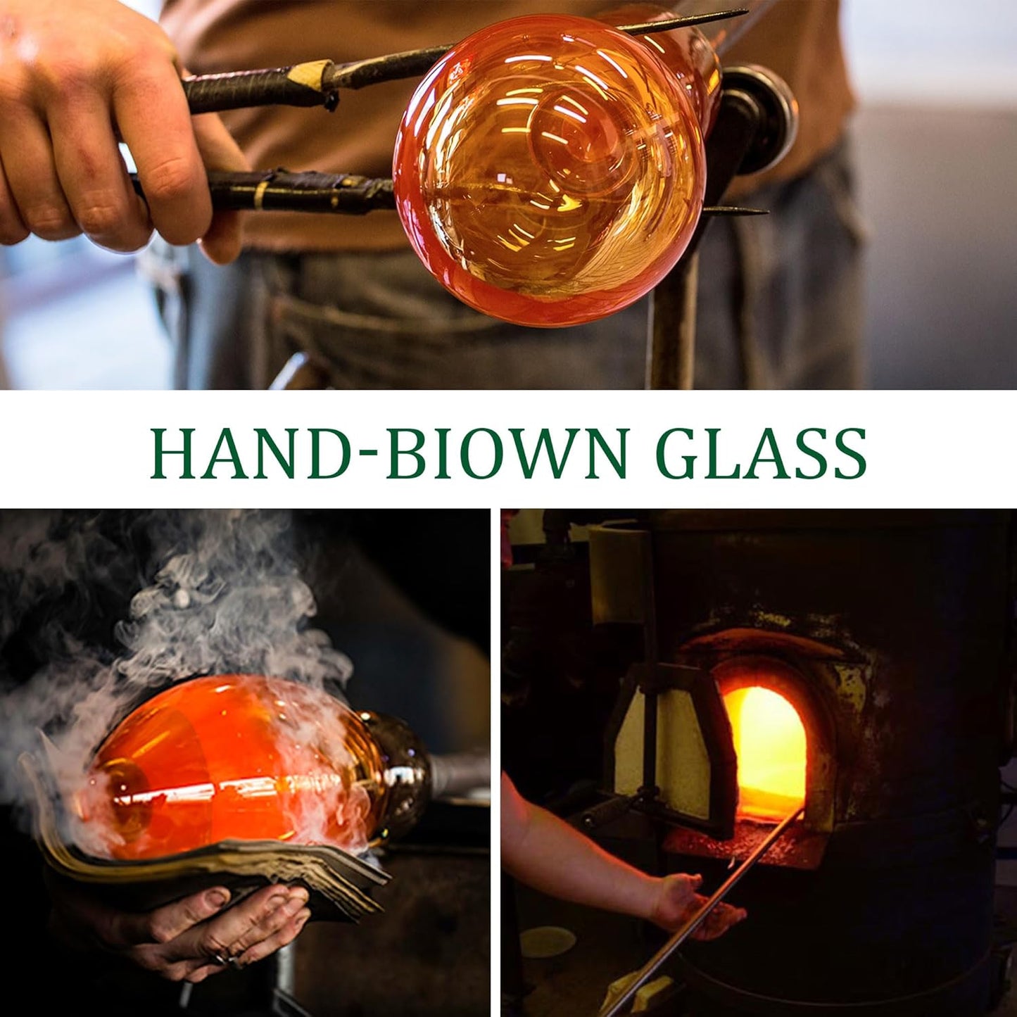 QFkris 6 Pack Hand Blown Glass Ornament for Christmas Tree, 2.3" Hanging Gazing Ball Witch Balls Glass Friendship Gift for Indoor Window Garden Outside Home Decor for Women