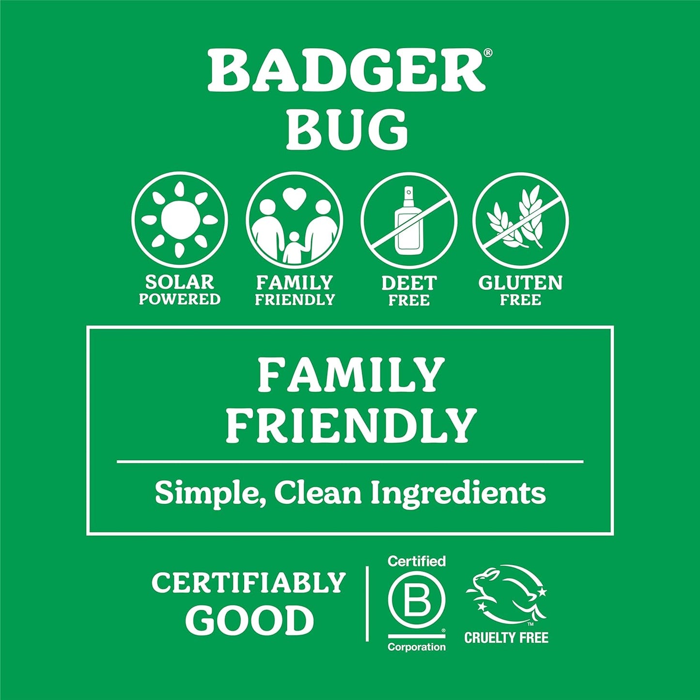 Badger Bug Spray, Family Friendly All Natural Mosquito Repellent w/Organic Essential Oils, Great Smelling Citronella Spray, Effective for 3 Hours, Combo 2-Pack 4 fl oz + 2.7 fl oz