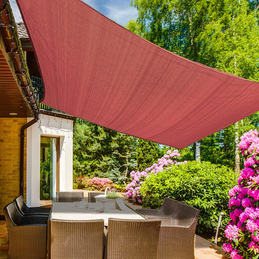 KANAGAWA 7'X10' Rust Red Custom Size Sun Shade Sail Rectangle UV Block Canopy Cover for Patio Backyard Lawn Garden Outdoor (Customized Available)