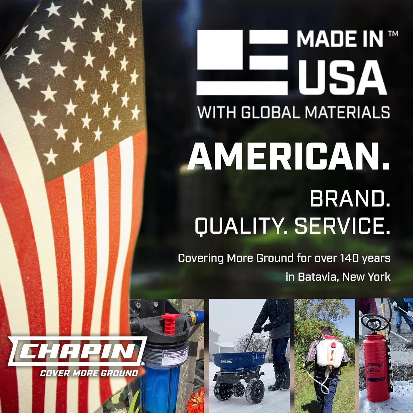 Chapin 1003 Made in USA 48 Ounce Farm and Field Hand Sprayer with Ergonomic Handle, Anti Clog Filter, Adjustable Nozzle, for Spraying Plants, Lawns, Weeds, Insects, Fertilizer, Translucent White