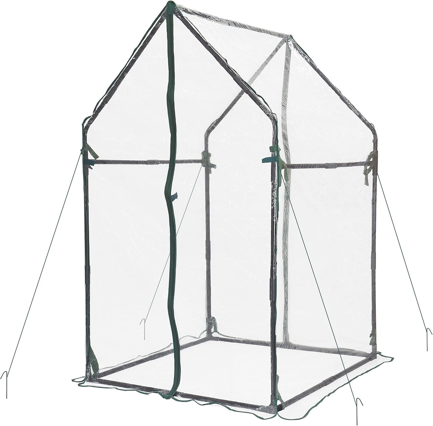 Gardzen Mini Greenhouse Heavy Duty Portable Green House, Clear Tent Small Greenhouse for Indoor Outdoor Plants 36.2”(L) x36.2”(W) x59.5”(H)
