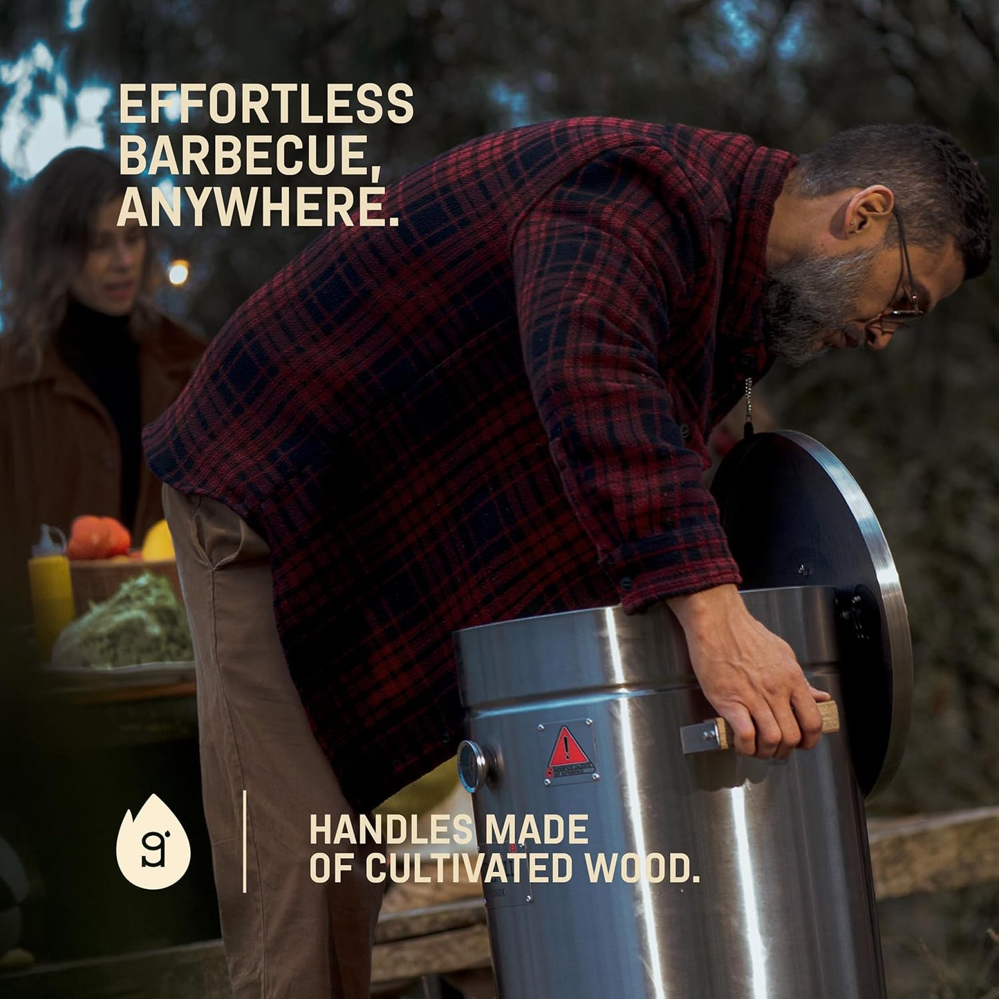 Charcoal Grills - Basic 40 lbs - Stainless Steel Smoker Grill 3-in-1 for Cooking & Home BBQ - Portable Vertical Smoker Barrel for Outdoor & Camping - Meat Grill with Thermometer & Accessories