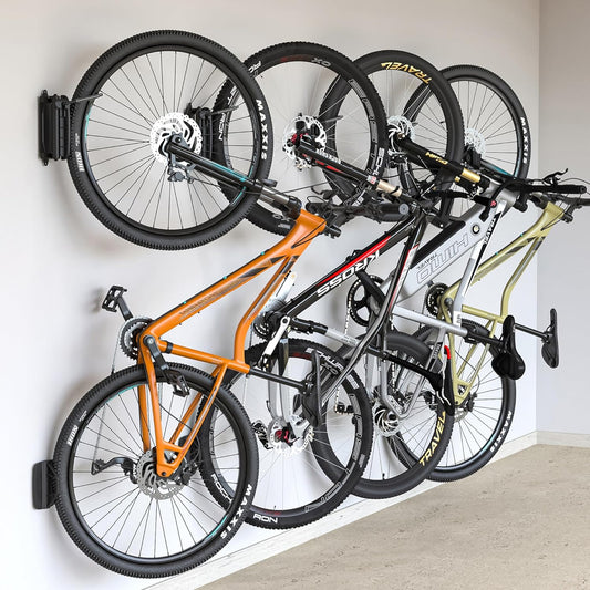 monTEK Swivel Bike Wall Mount – 4 Pack Garage Bike Hanger & Space-Saving Vertical Bike Rack for Garage & Apartment, Sturdy Bike Storage Hook Holds 66 lbs, Easy Installation & Scratch-Proof Design