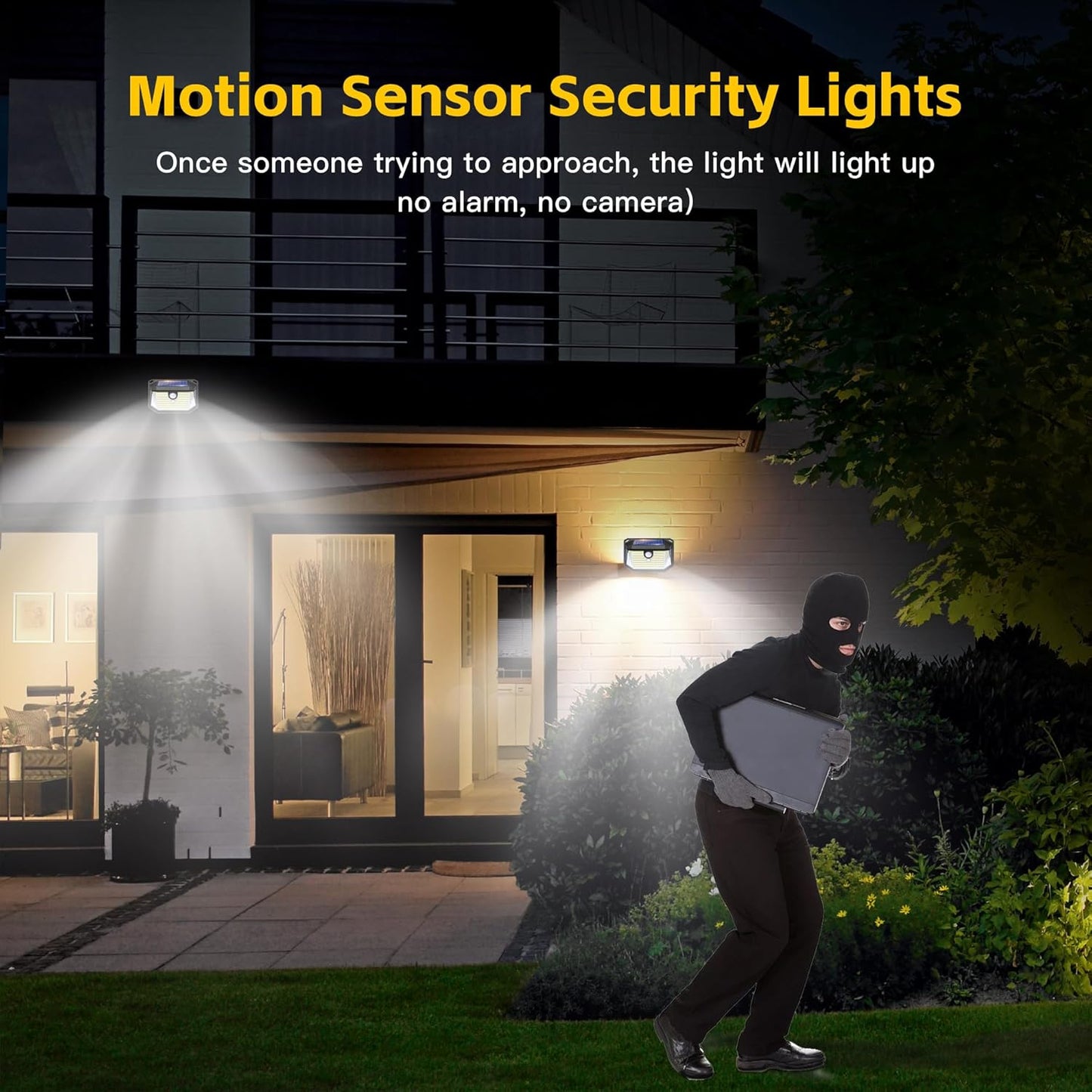 Solar Lights Outdoor Motion Sensor, 178 LED 300LM Waterproof IP65, Wall Mounted Security Light with 3 Modes, 270° Wide AngleWide Angle, Solar Powered for Garden, Yard, Patio, Front Door(8Pack)