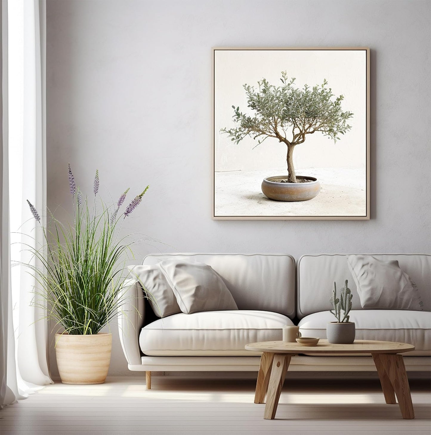 Artificial Plant 47in(1pack) Tall Artificial Lavender Plant,Faux Plants Indoor Home Decorative Artificial Plants & Flowers in Pot Fake Plant, House Plant Indoor