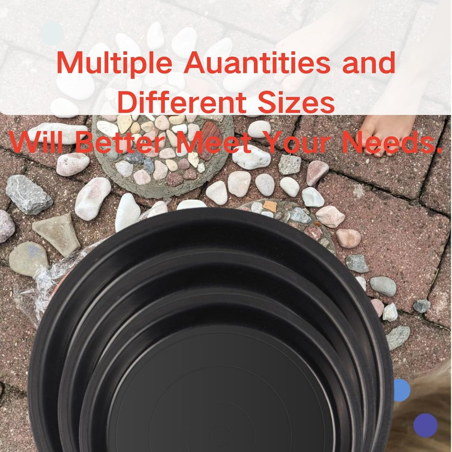 6 Pcs Bigger Round Stepping Stone Mold, 3 Size Cement Molds for Concrete, 10.63" 11.81" 12.99" Thicken Plastic Concrete Molds for Casting Garden Pavement and Stepping Stones Outdoor Walkway